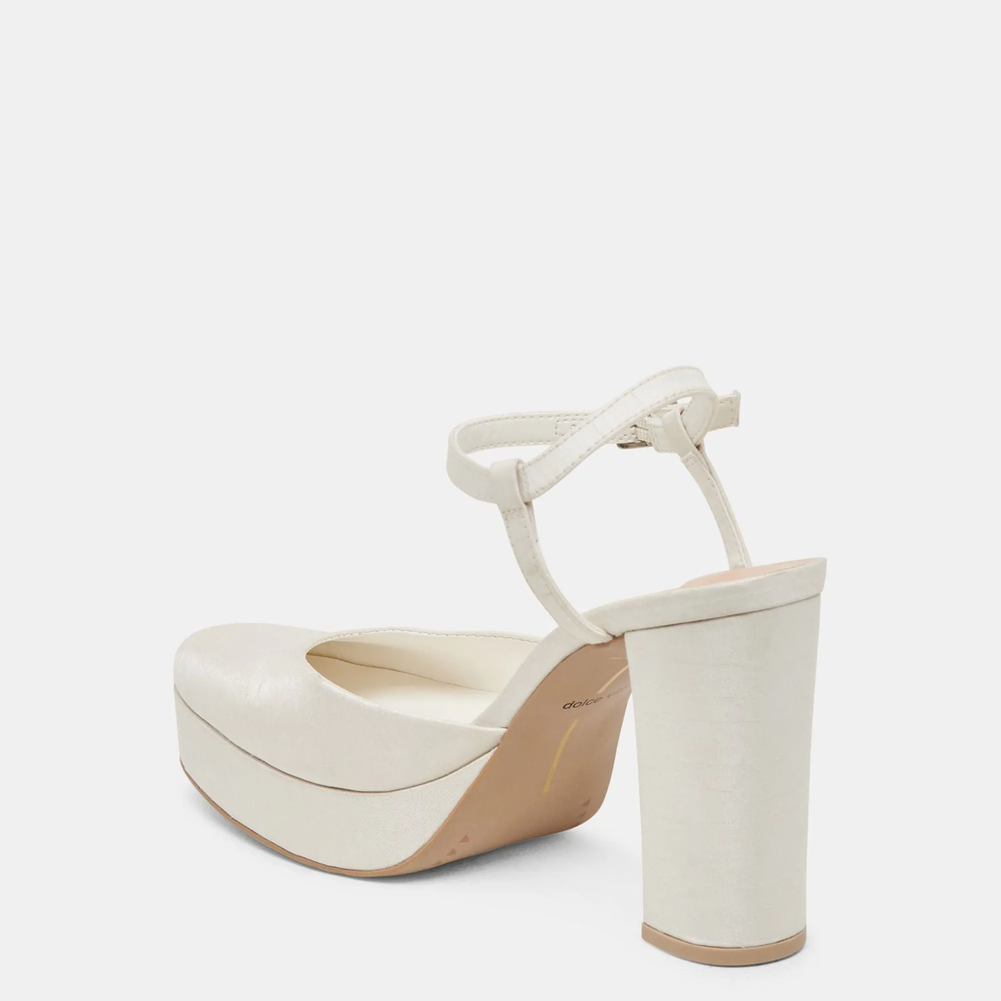 Claud Heels White Satin