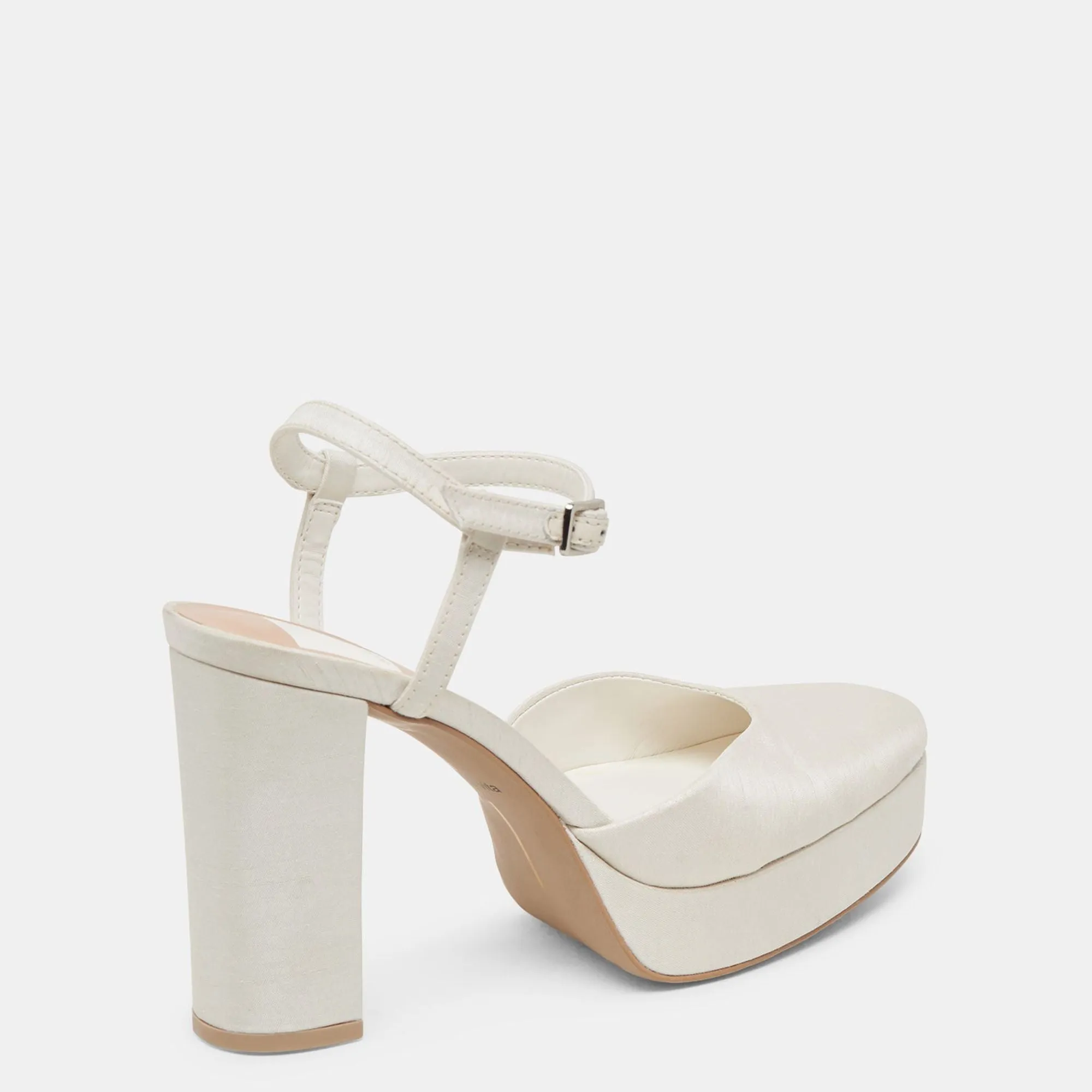 Claud Heels White Satin
