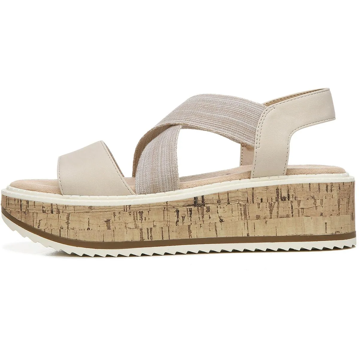 Clementine Womens Cushioned Footbed Slip-On Wedge Sandals