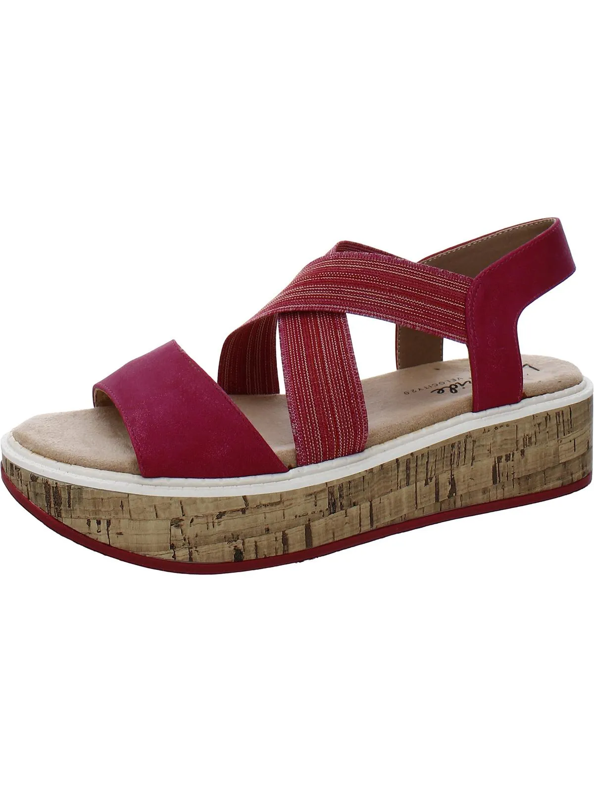 Clementine Womens Cushioned Footbed Slip-On Wedge Sandals