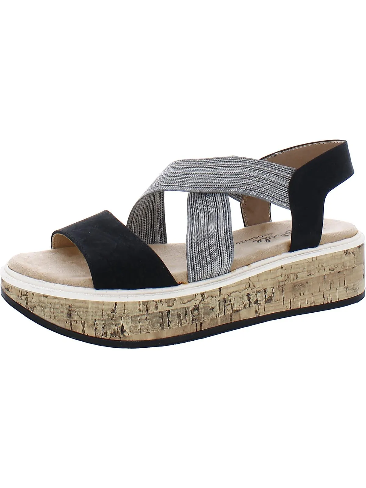 Clementine Womens Cushioned Footbed Slip-On Wedge Sandals