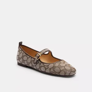 Coach Outlet C Rivet Mary Jane In Signature Jacquard