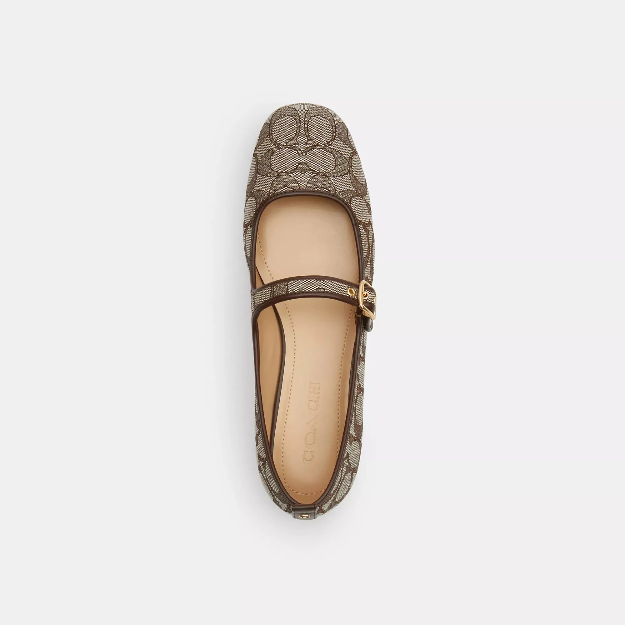 Coach Outlet C Rivet Mary Jane In Signature Jacquard