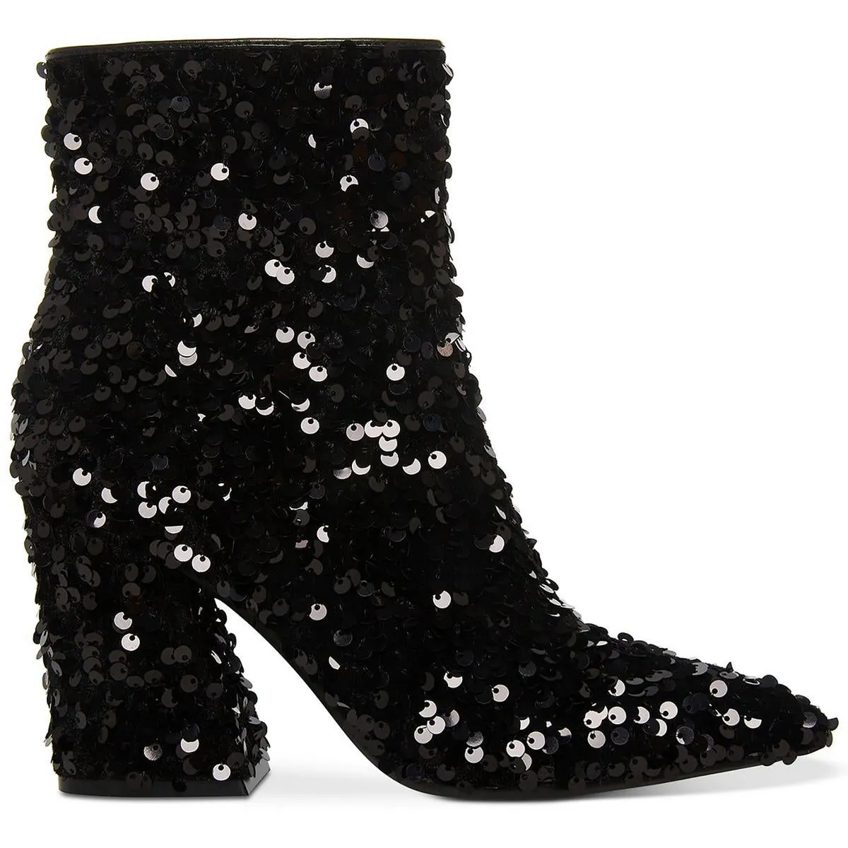 Cody Womens Sequined Pointed Toe Mid-Calf Boots