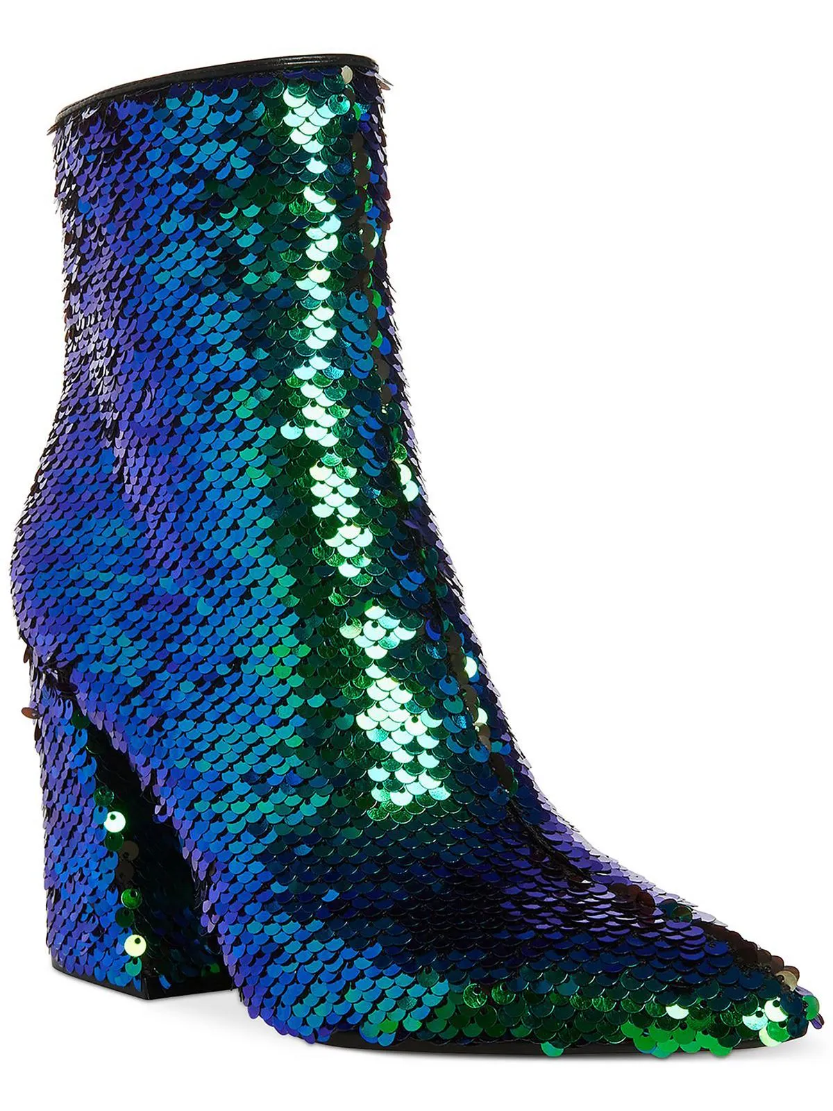 Cody Womens Sequined Pointed Toe Mid-Calf Boots