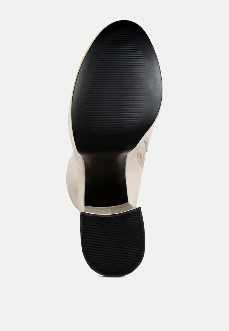 coraline high block heeled calf boots