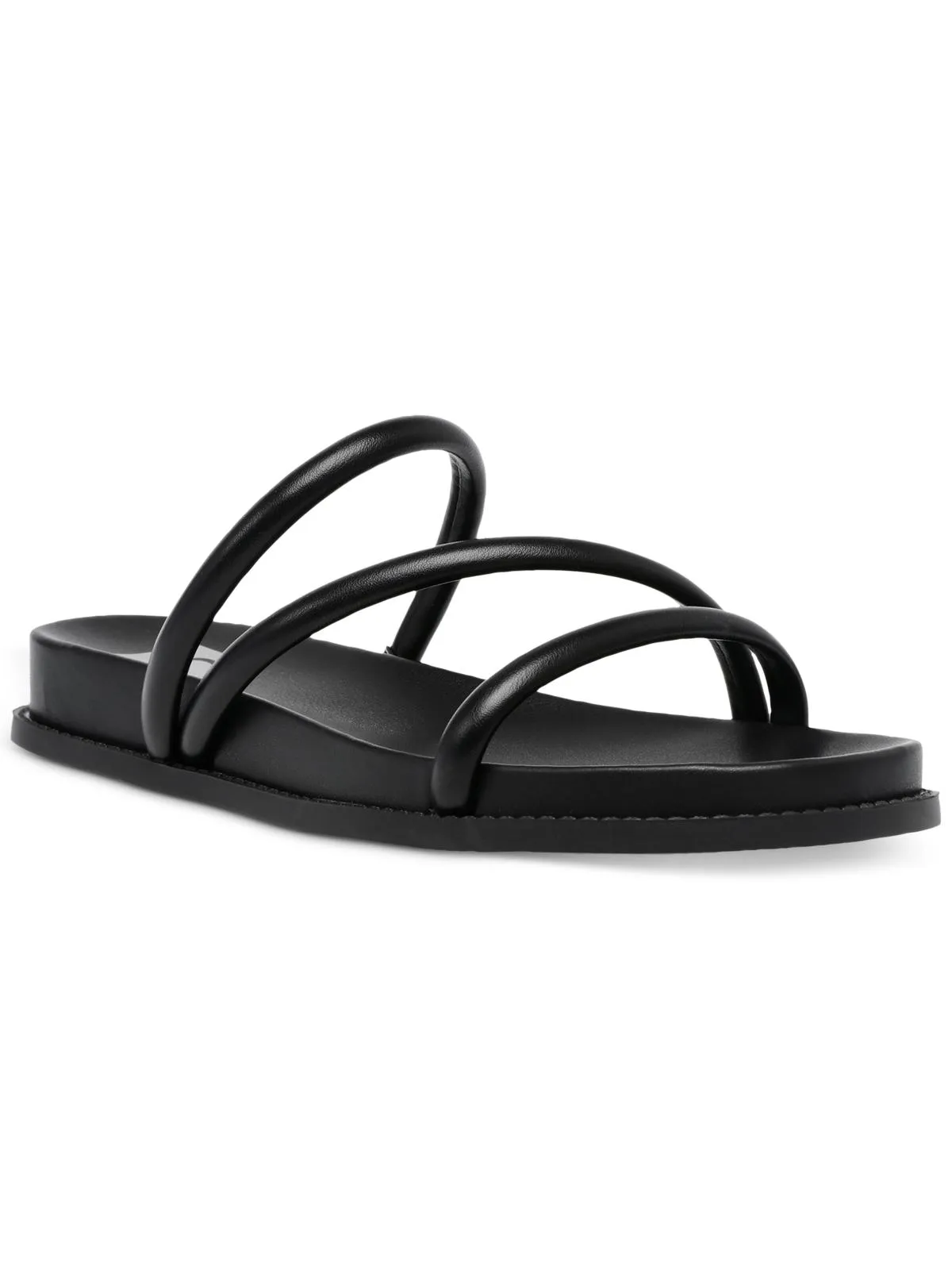 Cortez Womens Faux Leather Slides Strappy Sandals