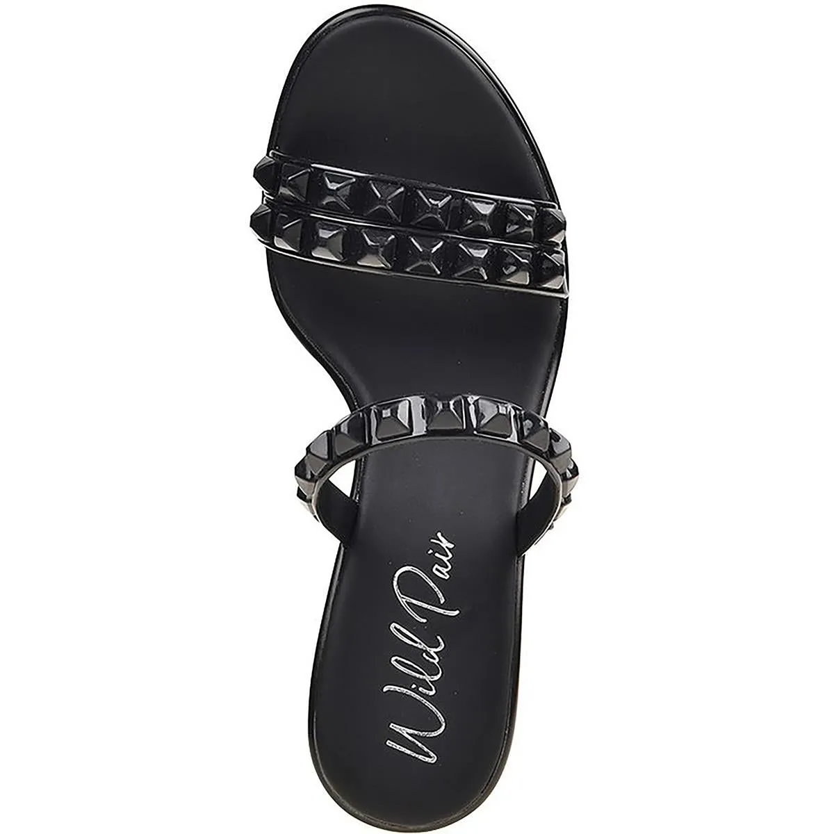 Cortezz Womens Studded Open Toe Wedge Sandals