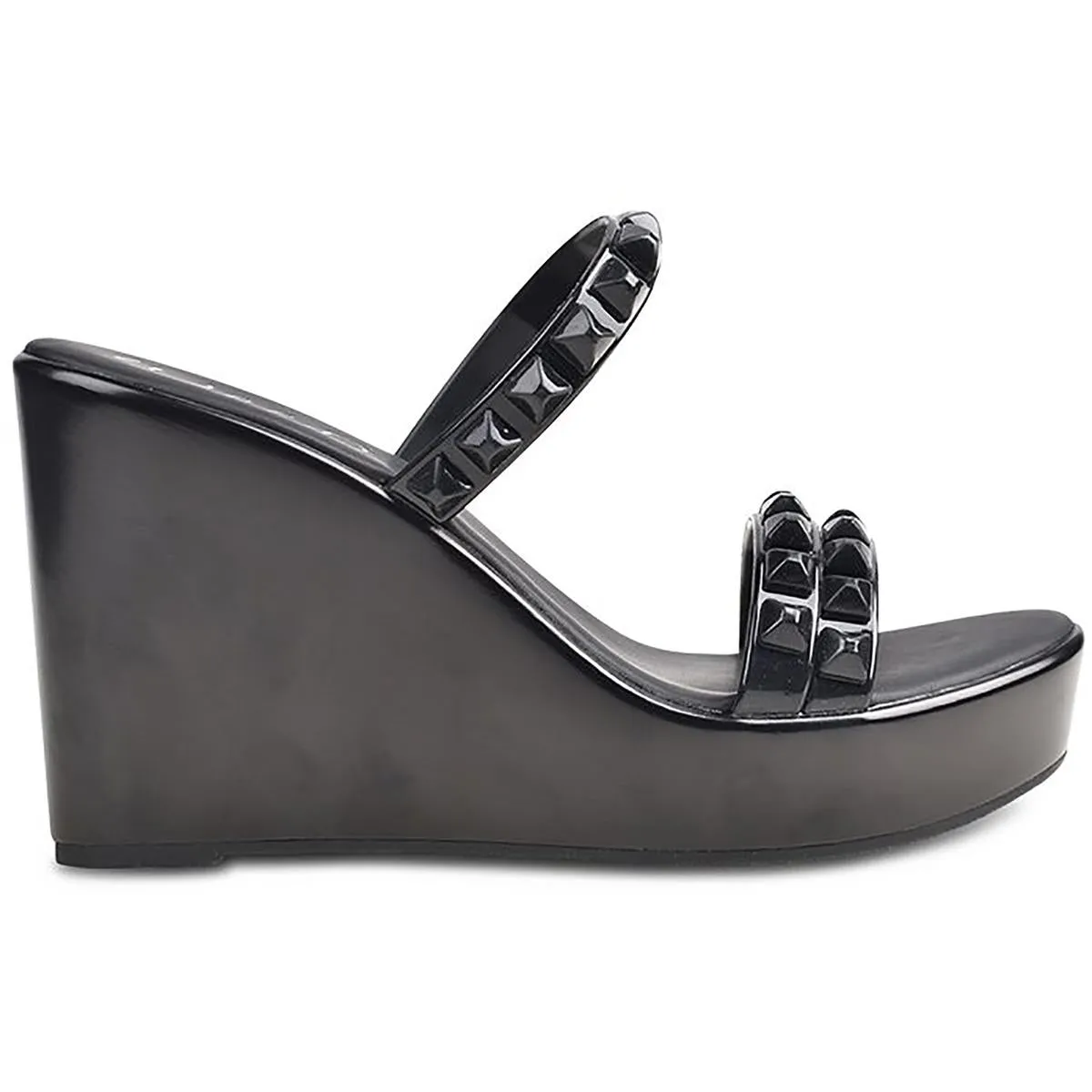 Cortezz Womens Studded Open Toe Wedge Sandals