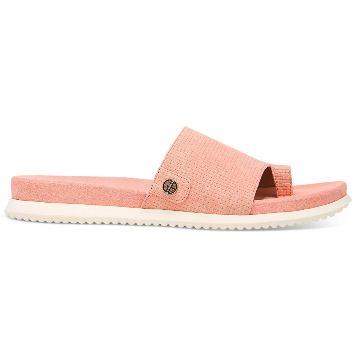 Cristeena Womens Faux Leather Embellished Slide Sandals