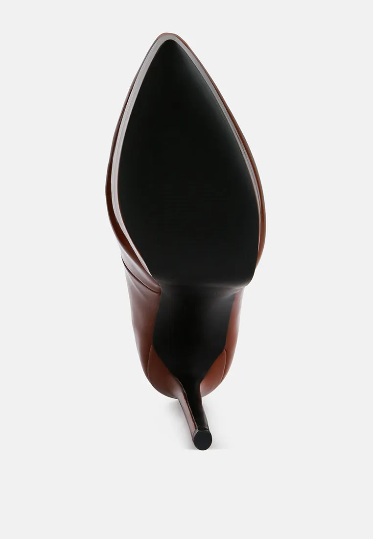 cuddles patent pu high heeled pumps