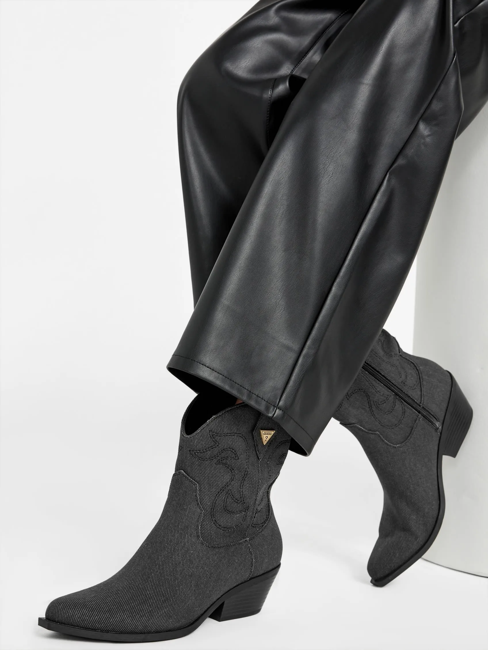 Daleton Denim Cowboy Booties