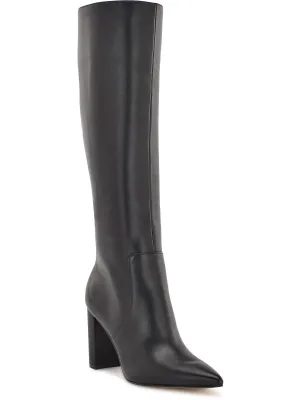 Danee Womens Wide Calf Leather Knee-High Boots