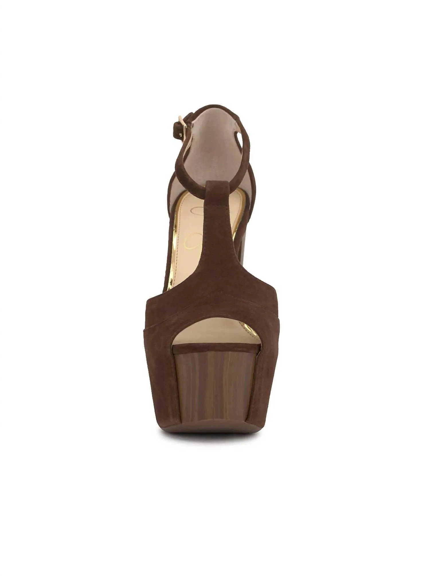 Dany T-Strap Platform Sandal In Walnut