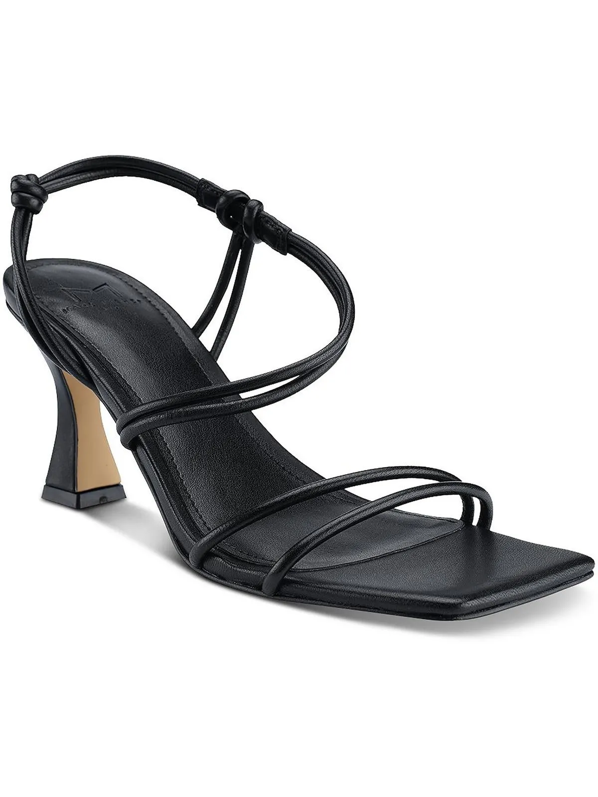 Davia Womens Leather Square Toe Heels