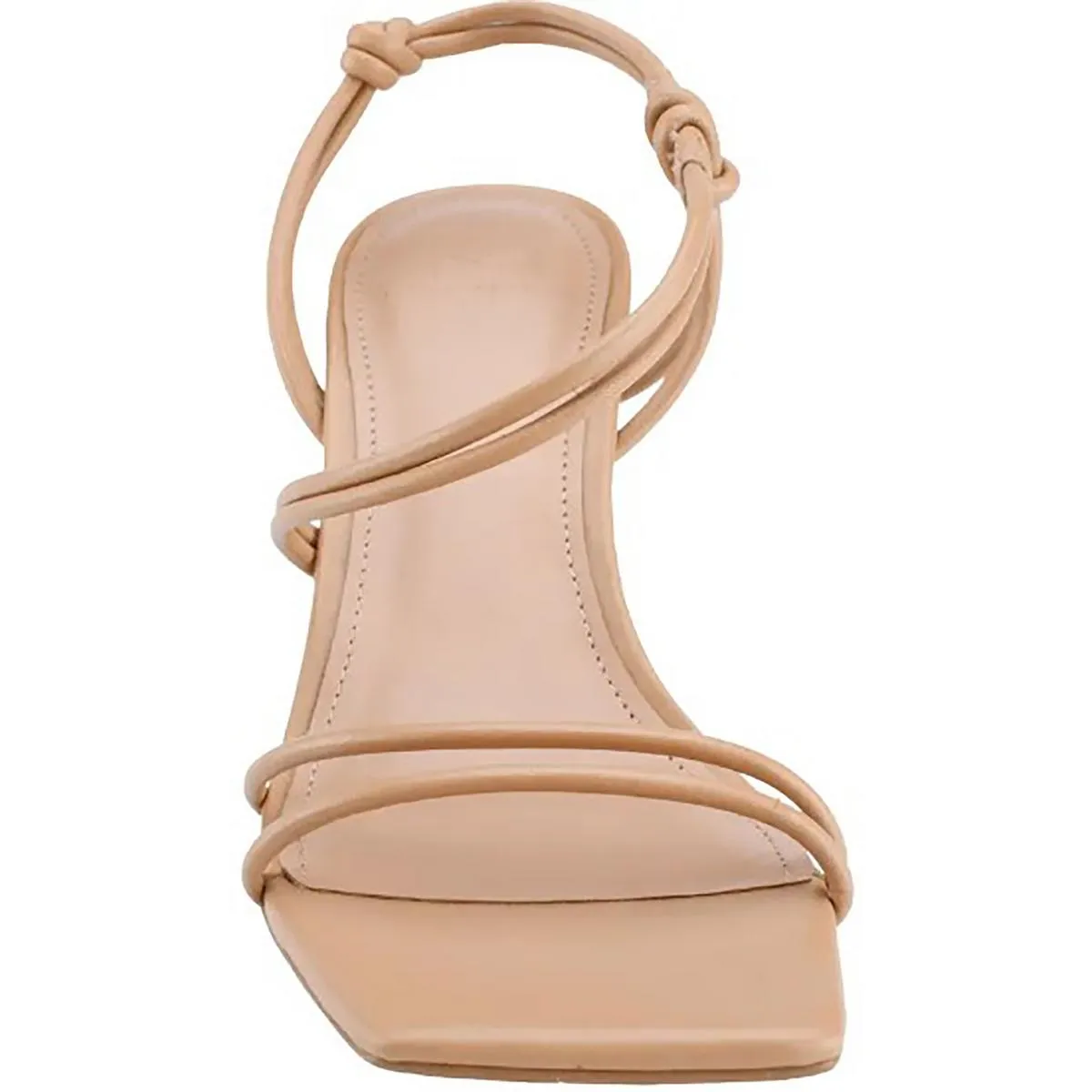 Davia Womens Leather Square Toe Heels