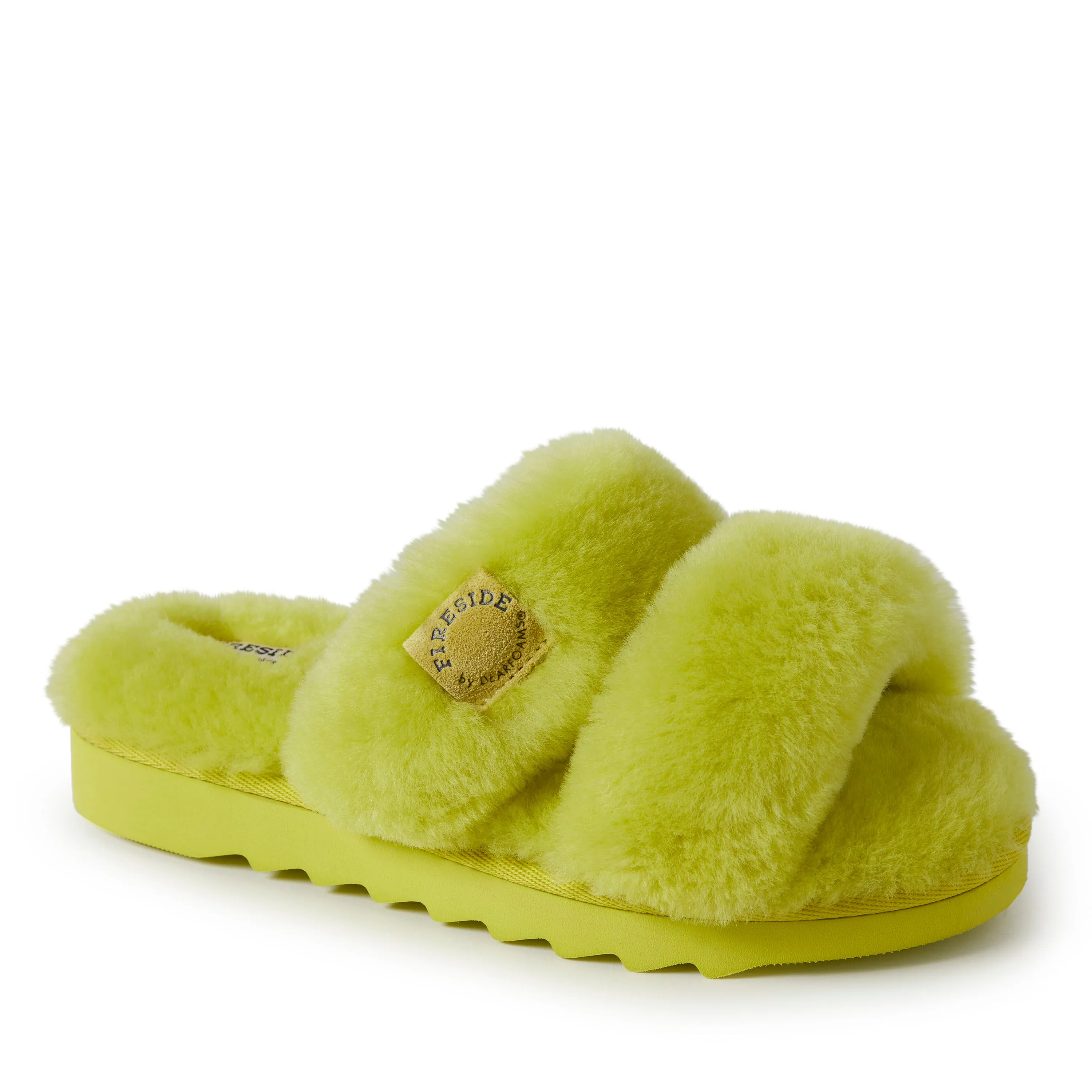 Dearfoams Womens Benalla Genuine Shearling Slide