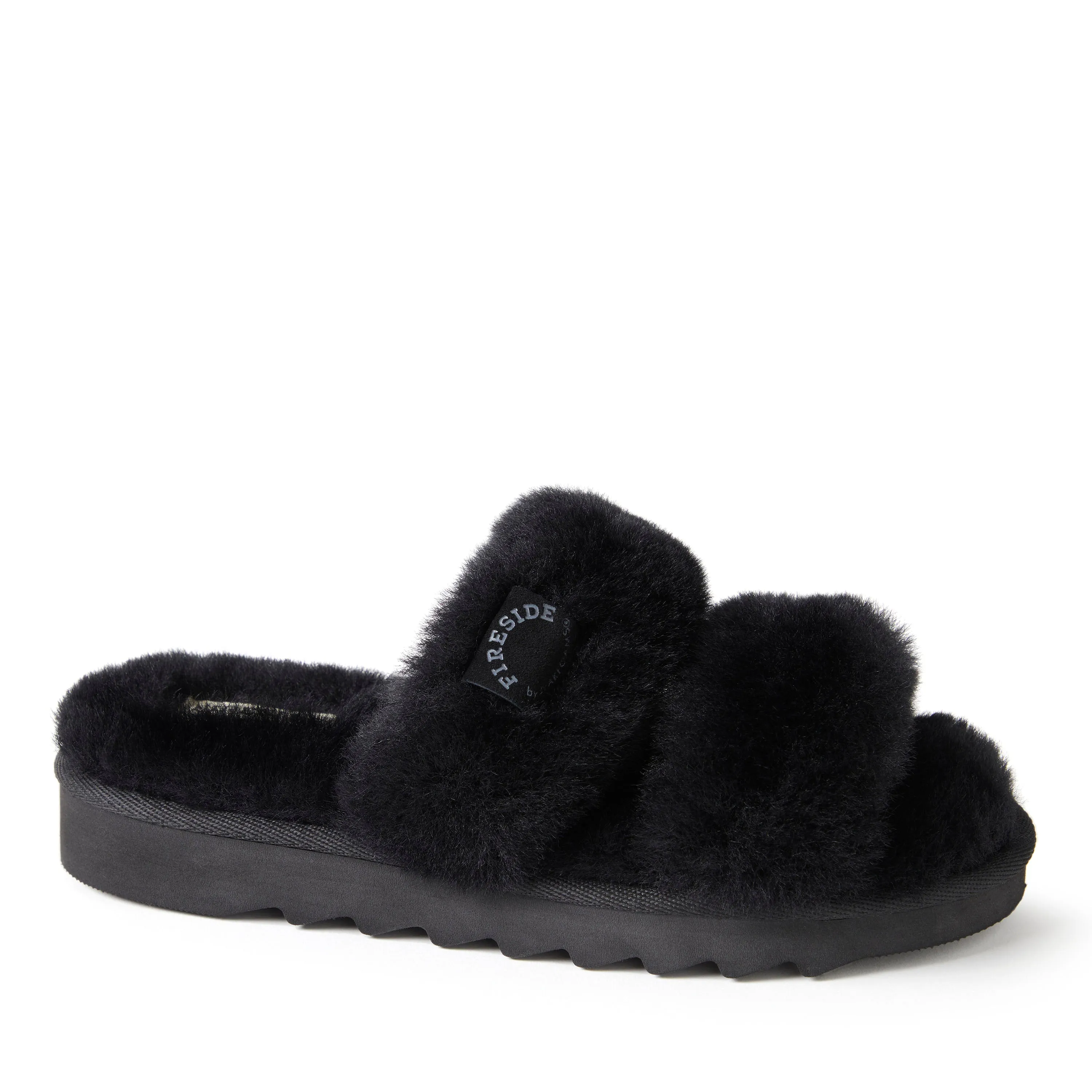 Dearfoams Womens Benalla Genuine Shearling Slide