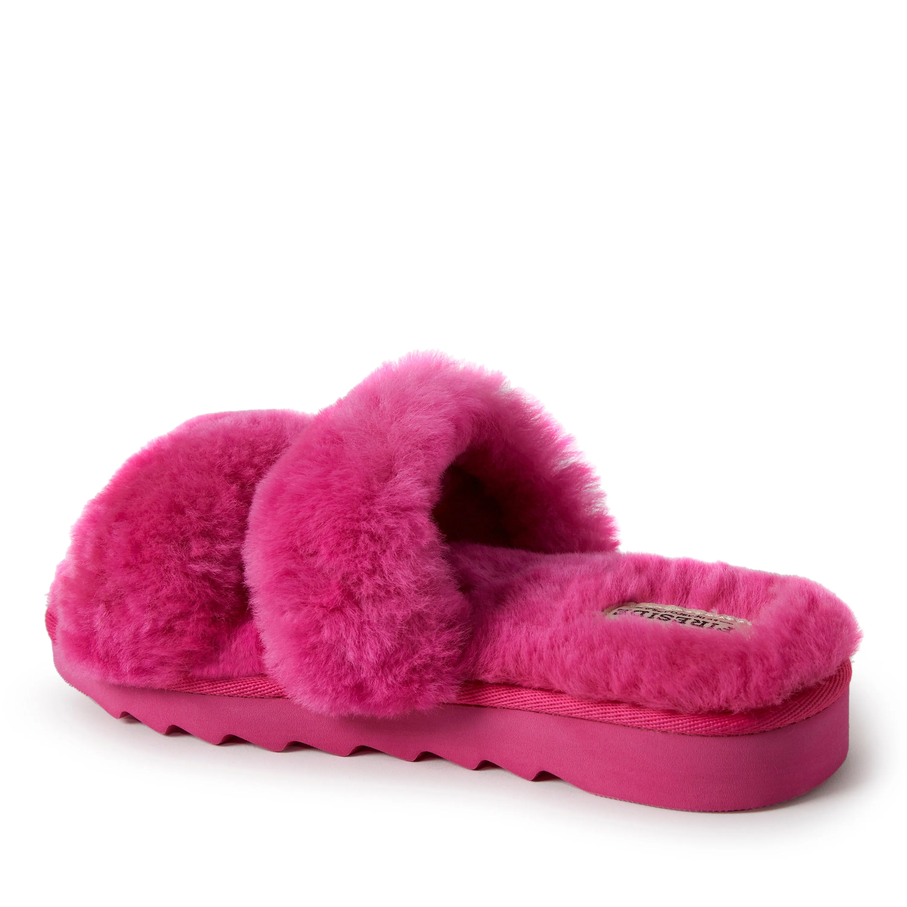 Dearfoams Womens Benalla Genuine Shearling Slide