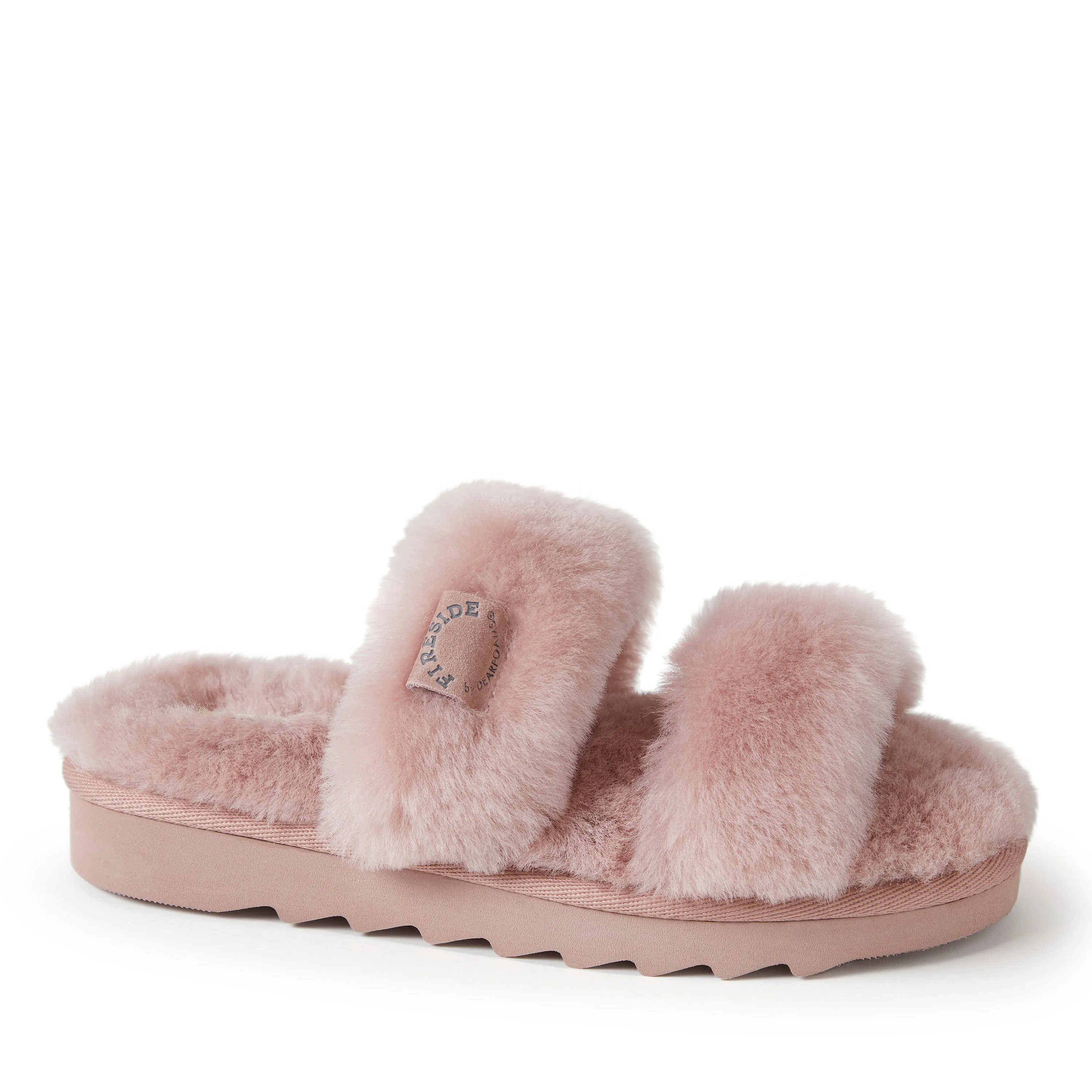 Dearfoams Womens Benalla Genuine Shearling Slide