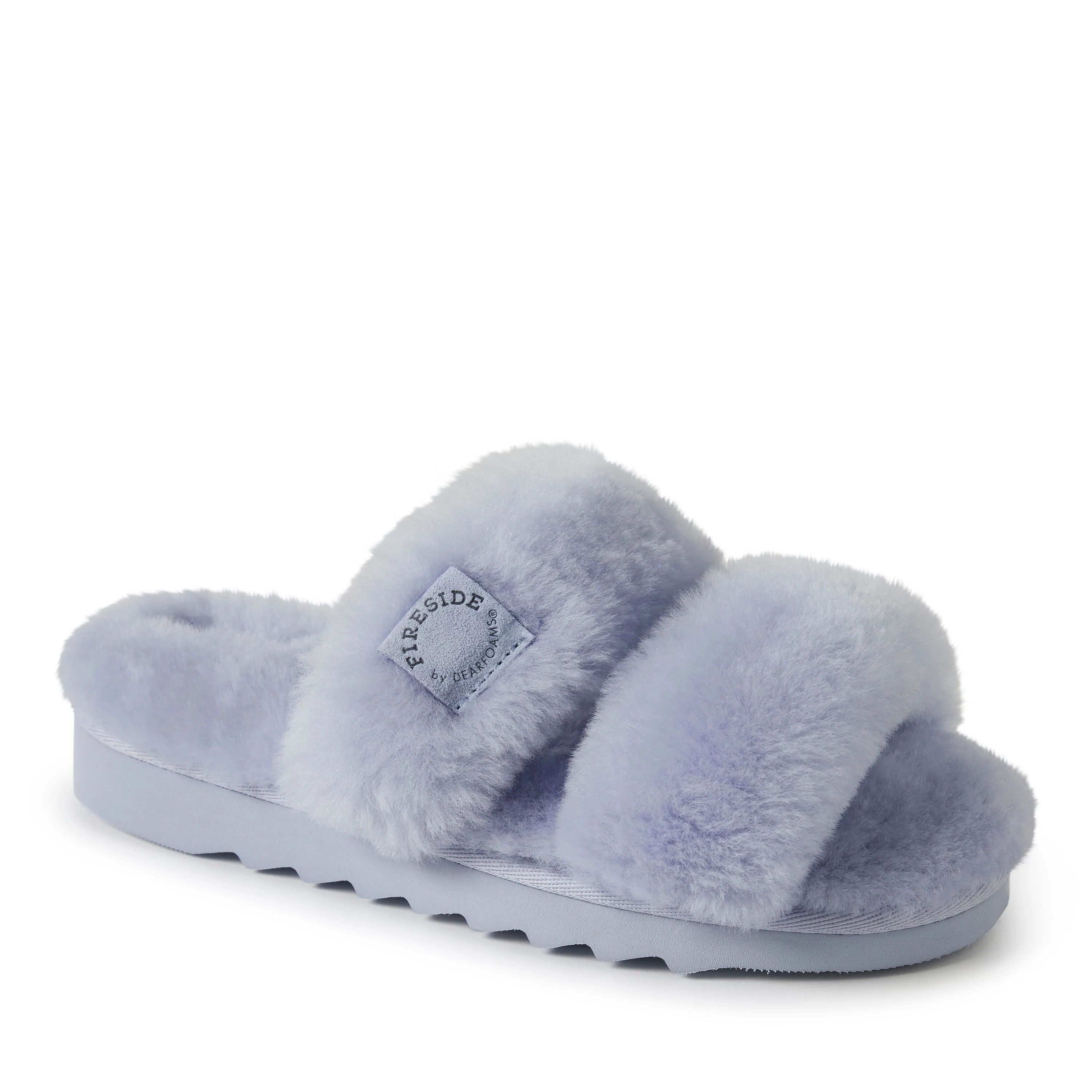Dearfoams Womens Benalla Genuine Shearling Slide