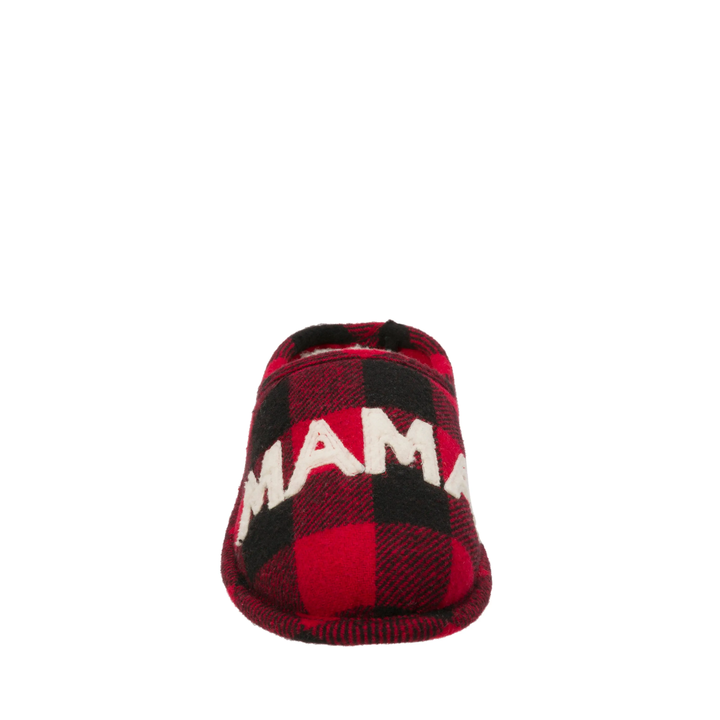 Dearfoams Women's Buffalo Check Mama Bear Clog Slippers