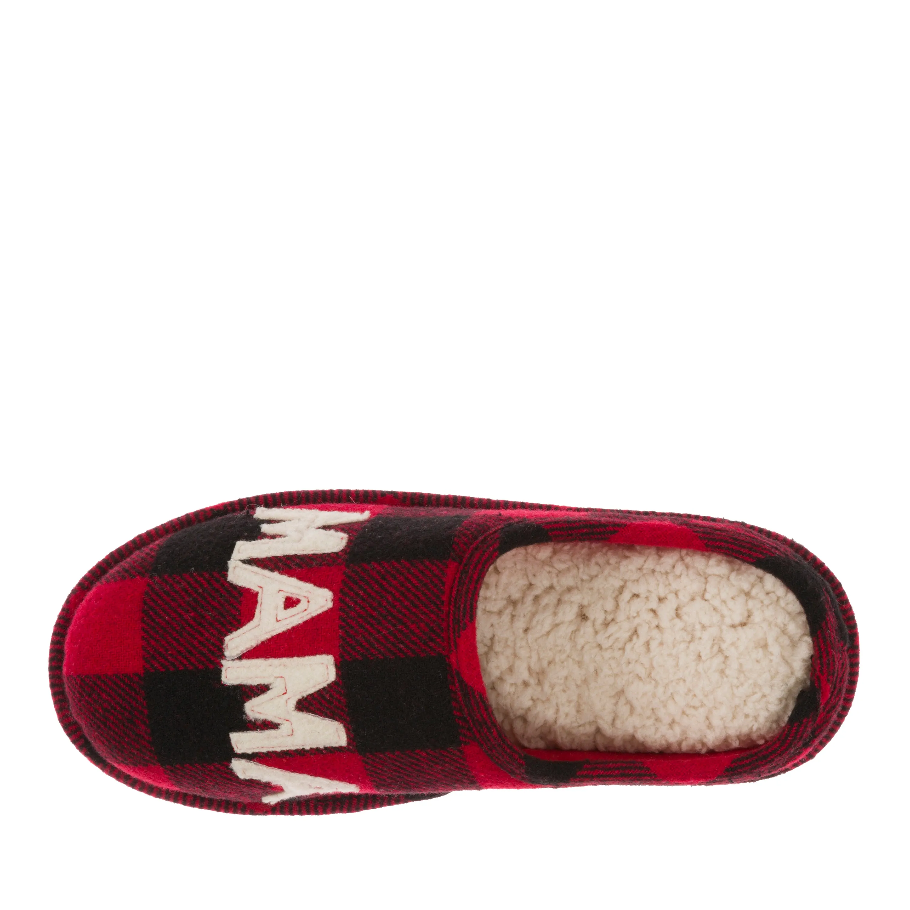 Dearfoams Women's Buffalo Check Mama Bear Clog Slippers