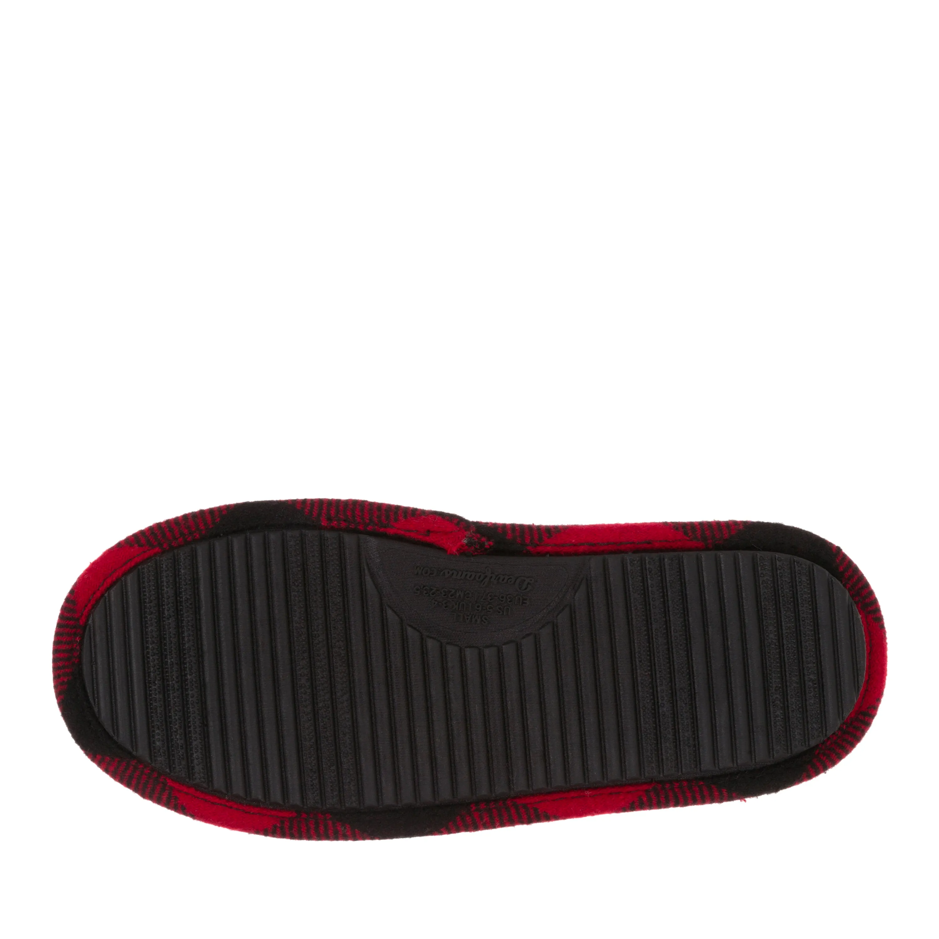 Dearfoams Women's Buffalo Check Mama Bear Clog Slippers