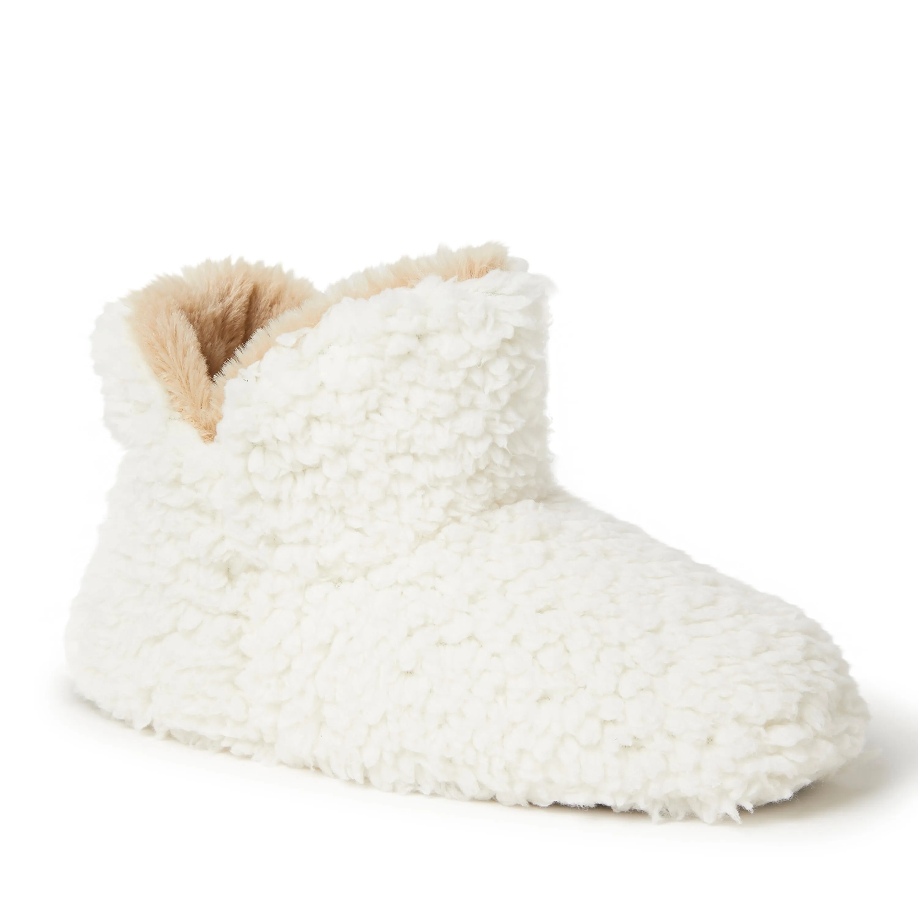 Dearfoams Womens Chelsea Shaggy Pile Bootie Slippers