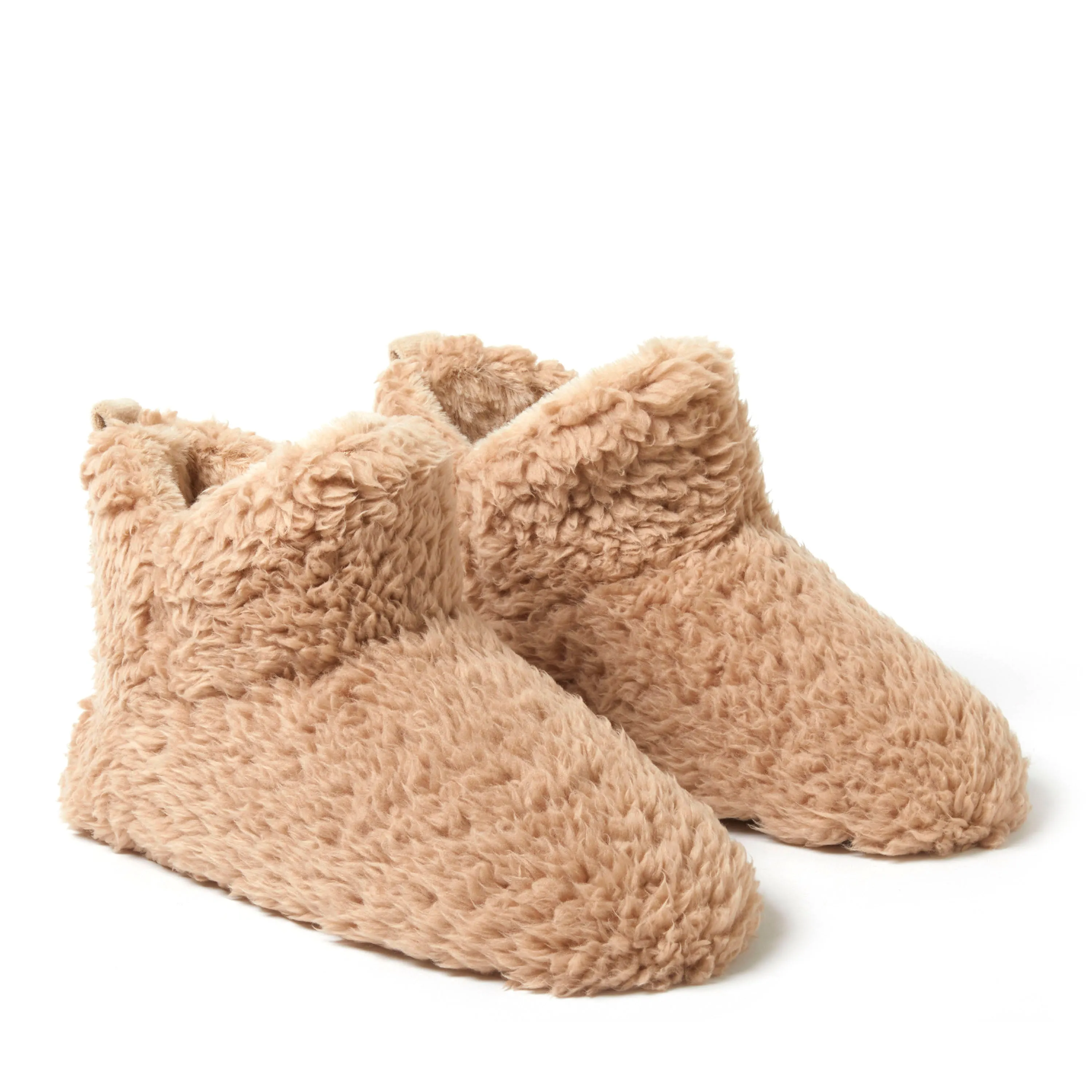 Dearfoams Womens Chelsea Shaggy Pile Bootie Slippers