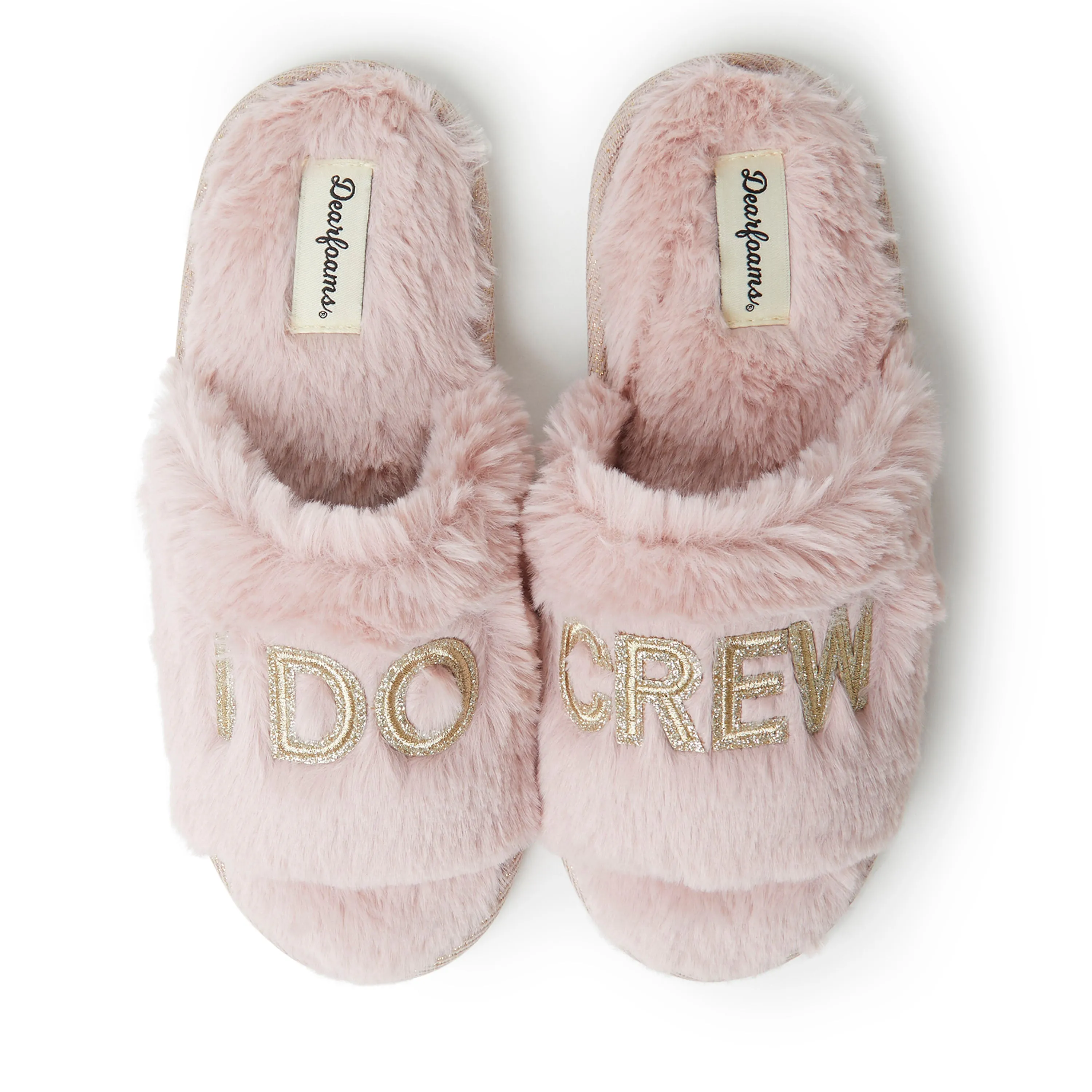 Dearfoams Womens Lane Bridal Slide Slippers
