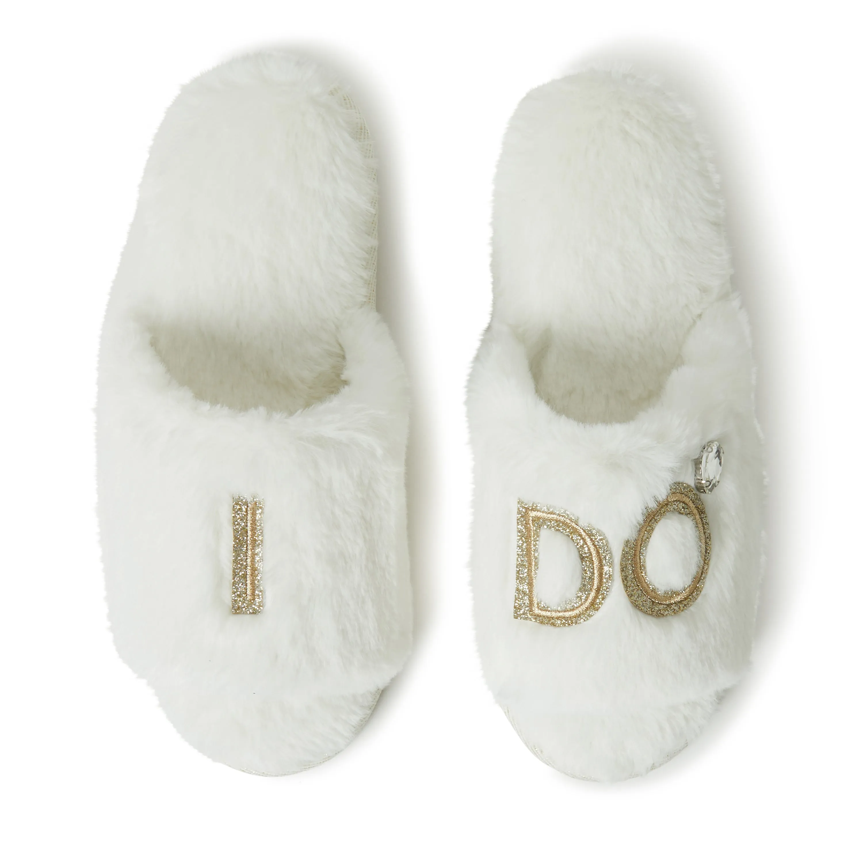 Dearfoams Womens Lane Bridal Slide Slippers
