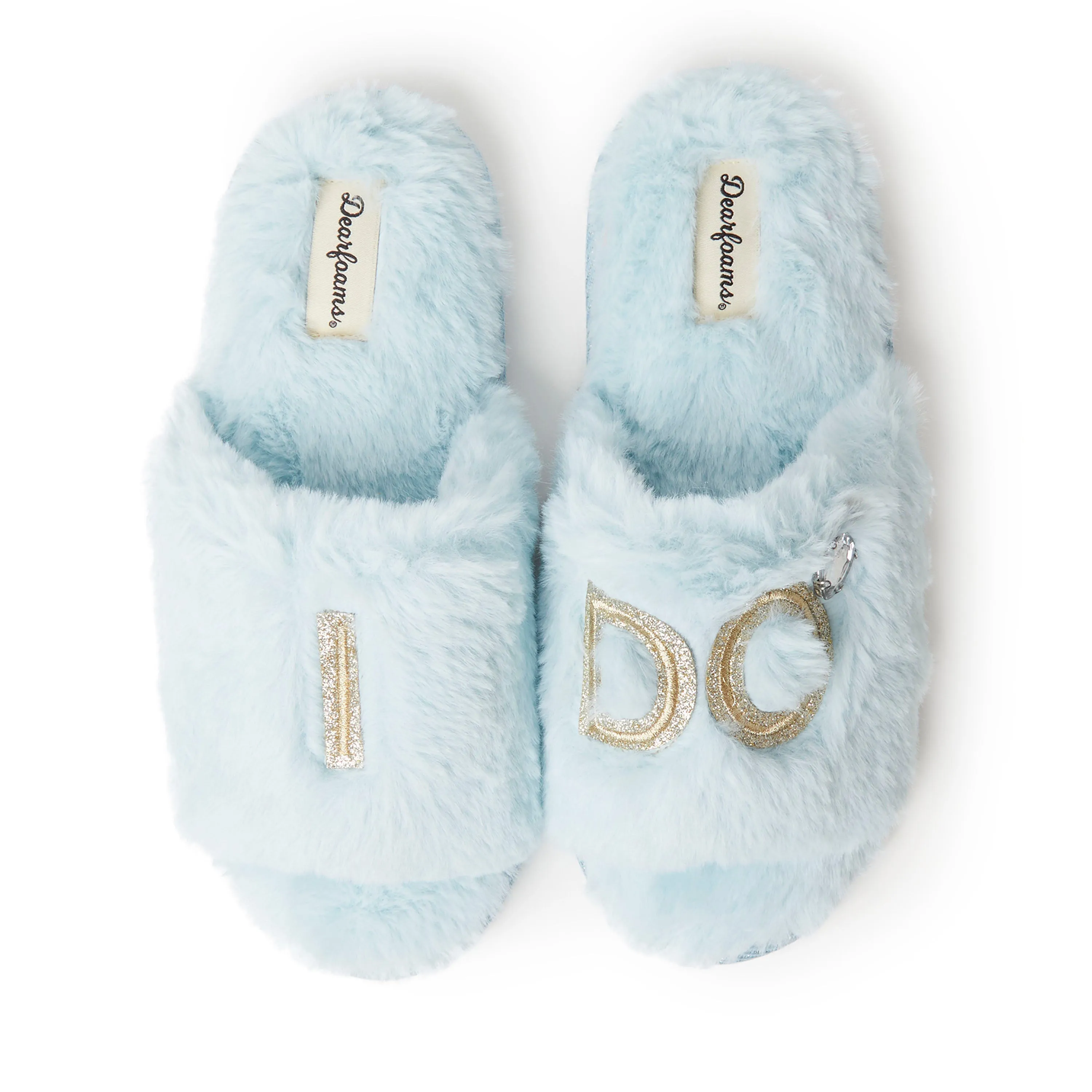Dearfoams Womens Lane Bridal Slide Slippers