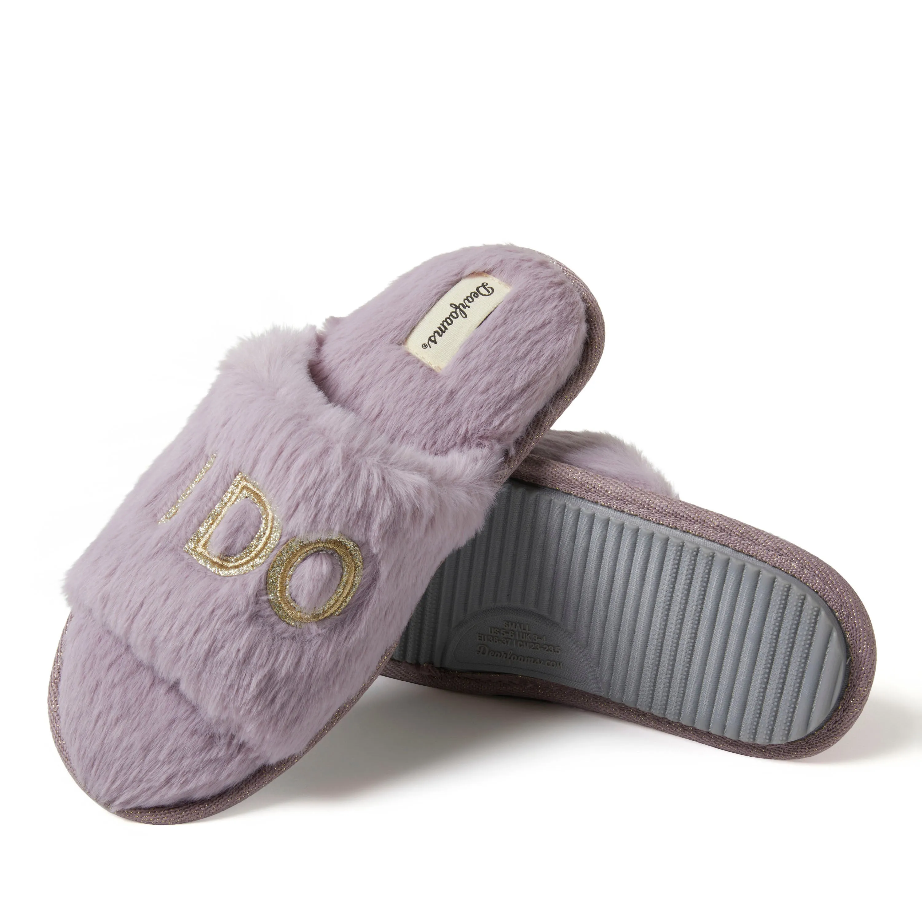 Dearfoams Womens Lane Bridal Slide Slippers