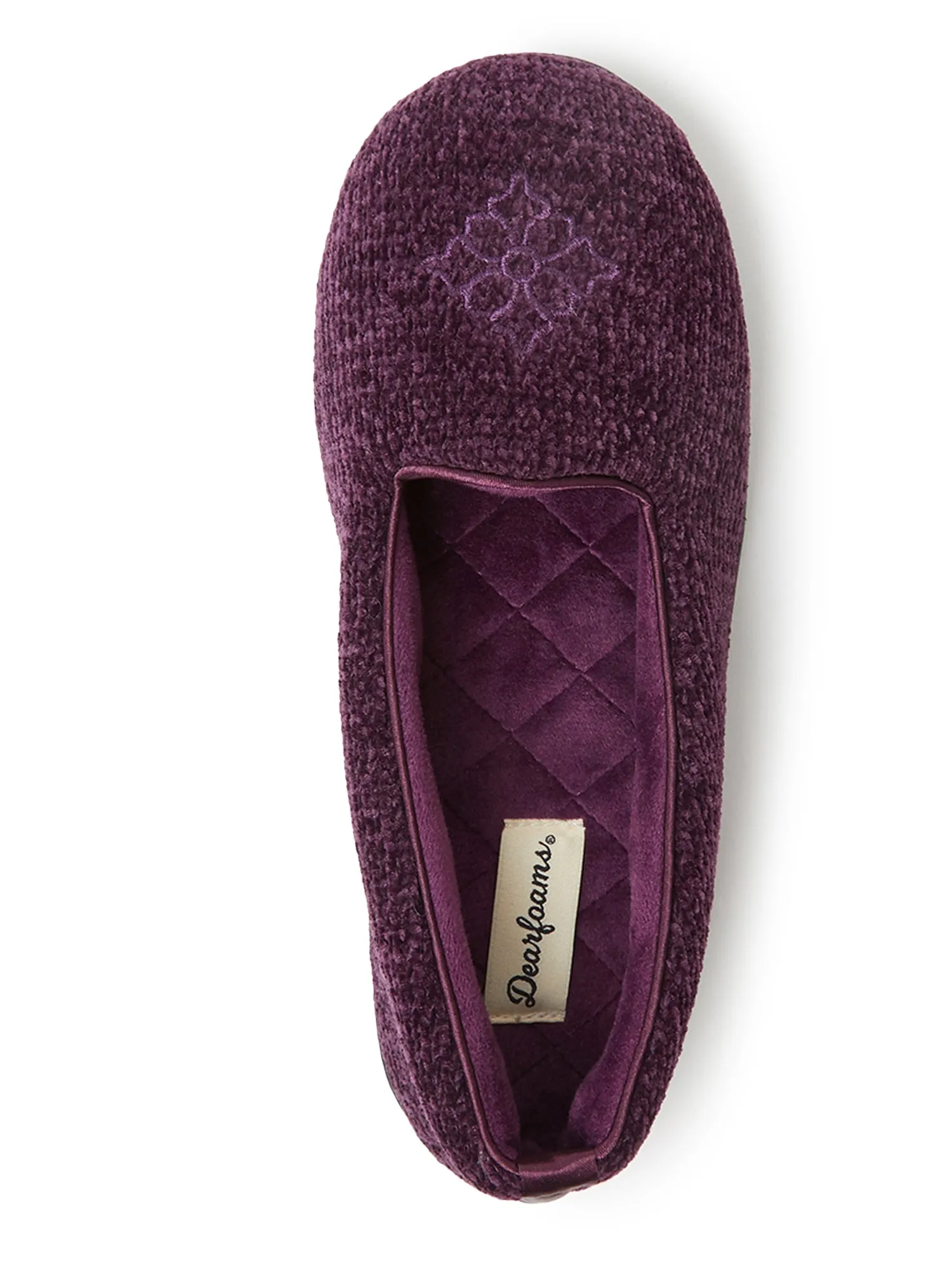 Dearfoams Womens Rebecca Chenille Closed Back