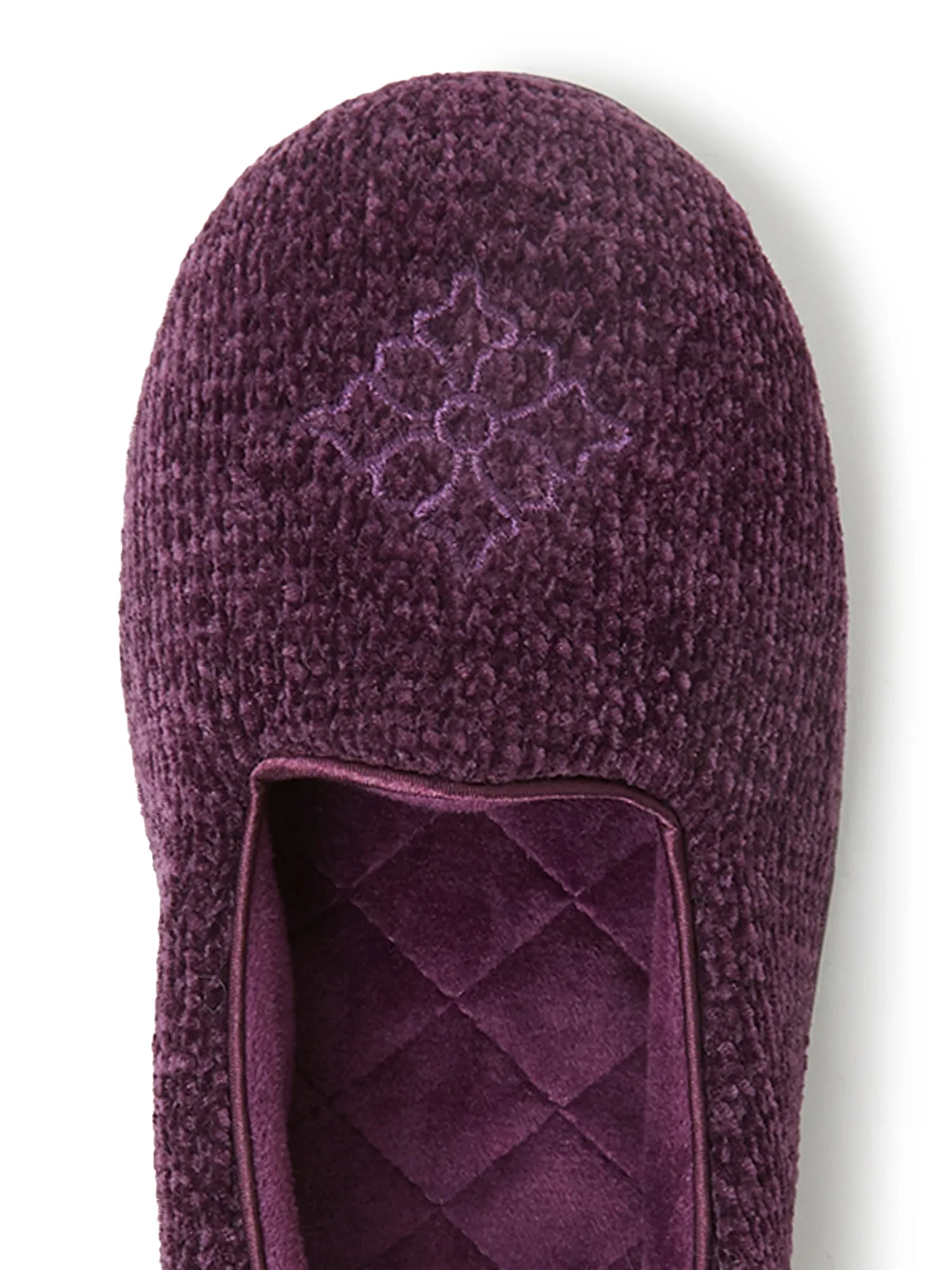 Dearfoams Womens Rebecca Chenille Closed Back