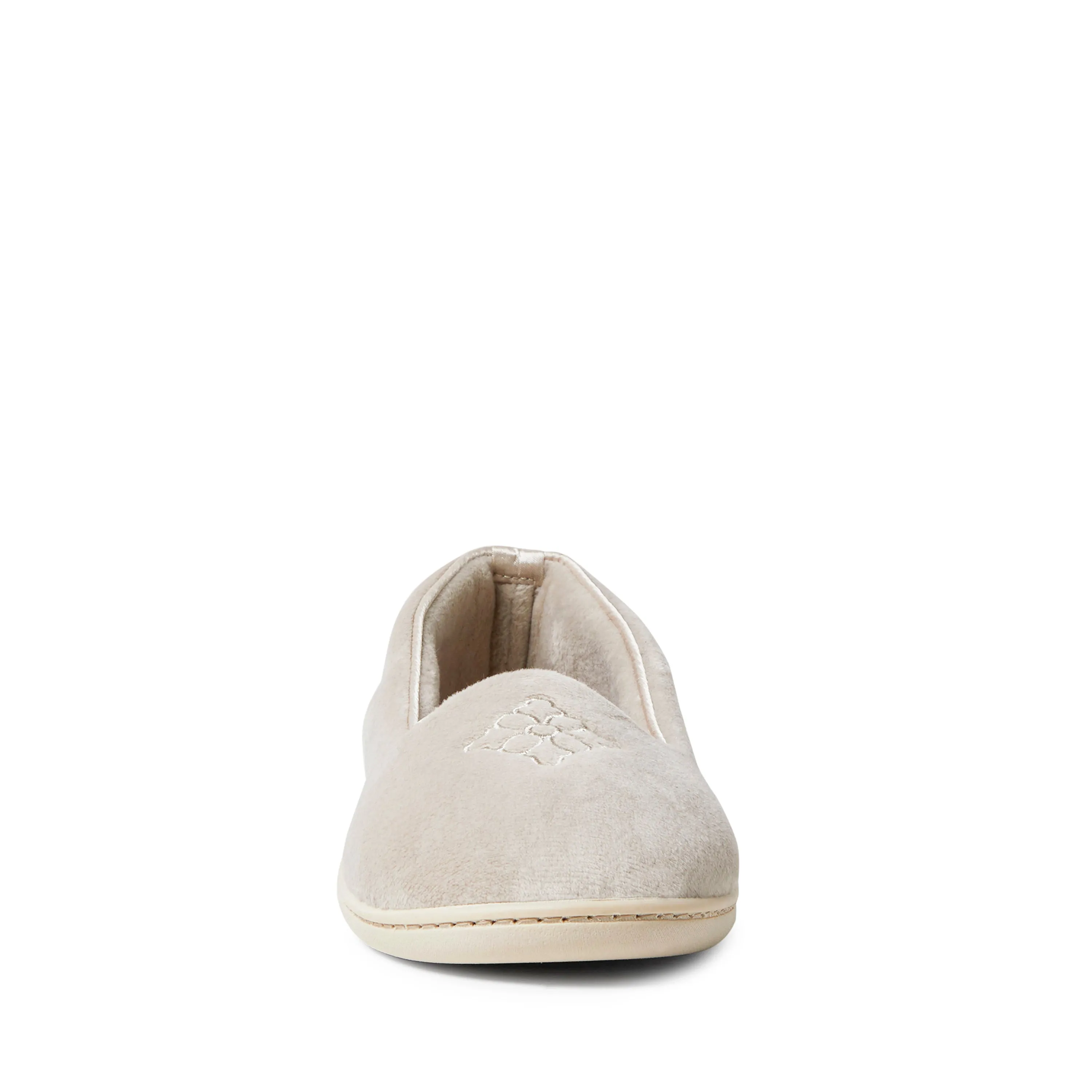 Dearfoams Womens Rebecca Microfiber Velour Closed Back Slipper