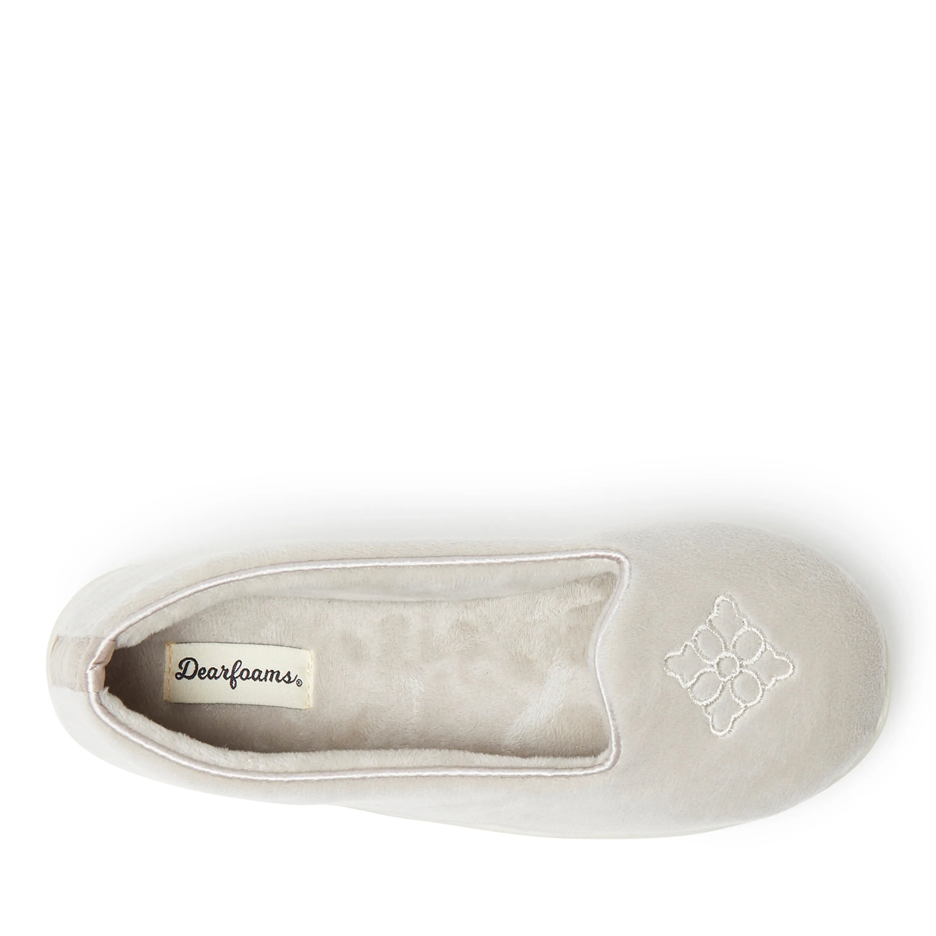 Dearfoams Womens Rebecca Microfiber Velour Closed Back Slipper