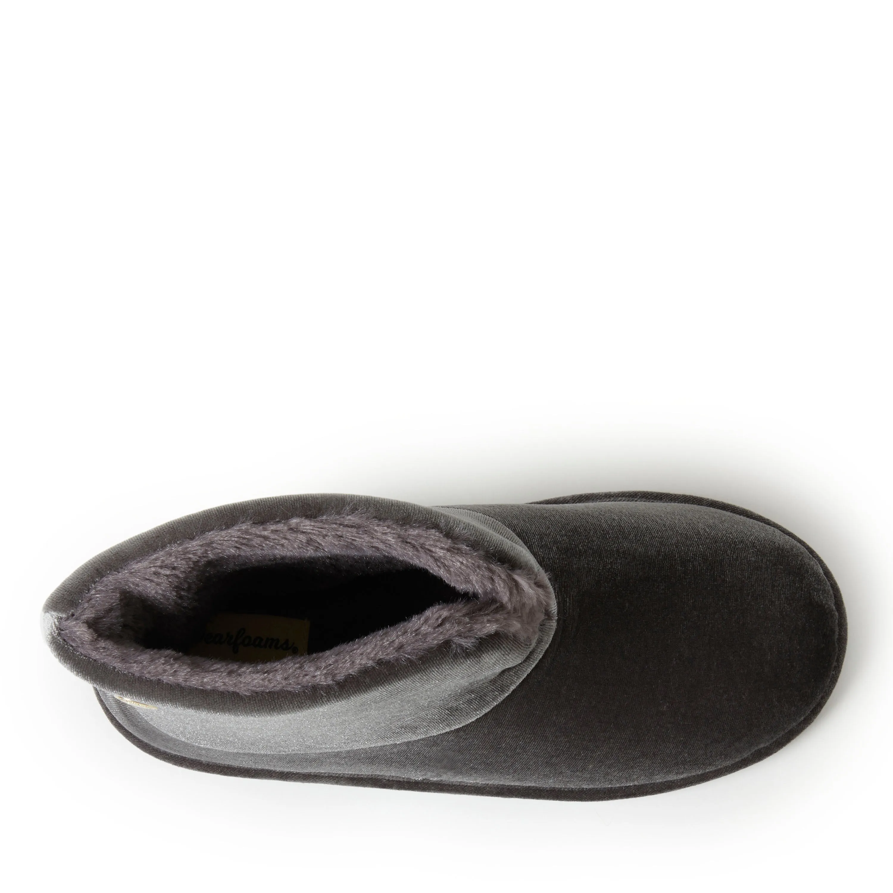 Dearfoams Women's Sara Shiny Velour Bootie Slippers