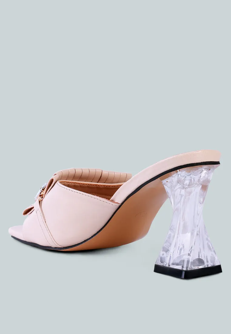 deeba clear heel jewel sandals