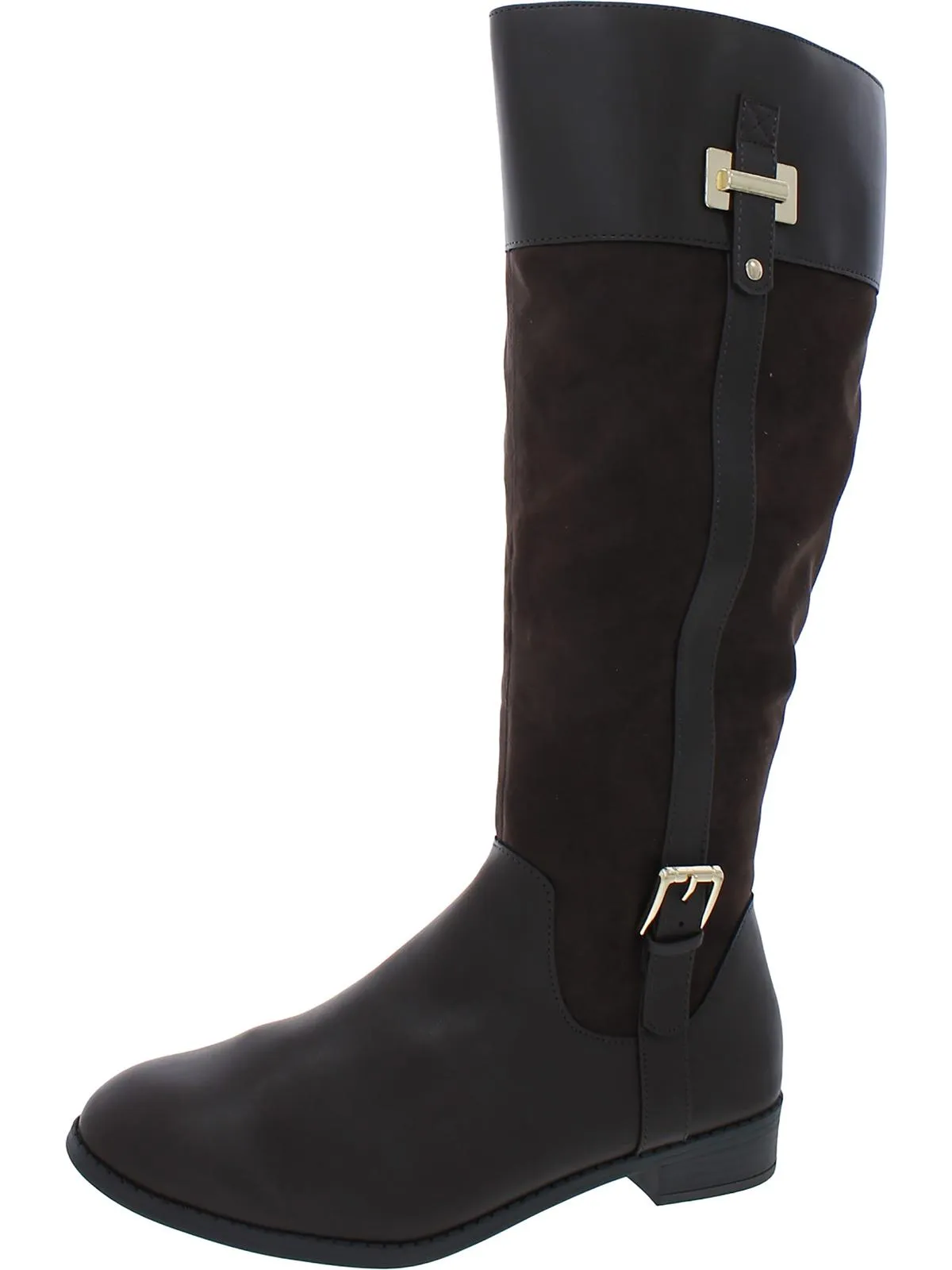 Deliee 2 Womens Faux Leather Riding Boots