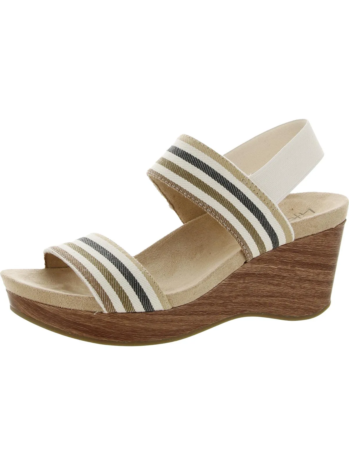 Delta Womens Solid Ankle Strap Wedge Sandals
