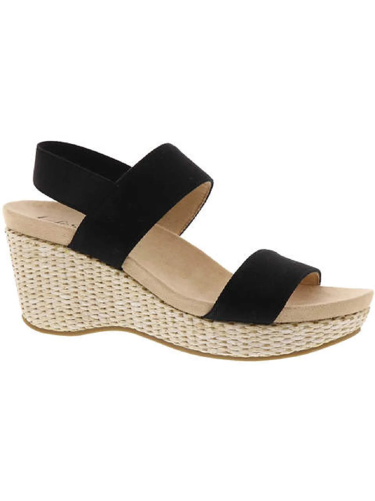 Delta Womens Solid Ankle Strap Wedge Sandals