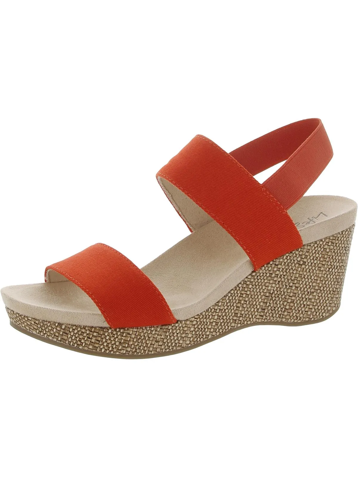 Delta Womens Solid Ankle Strap Wedge Sandals