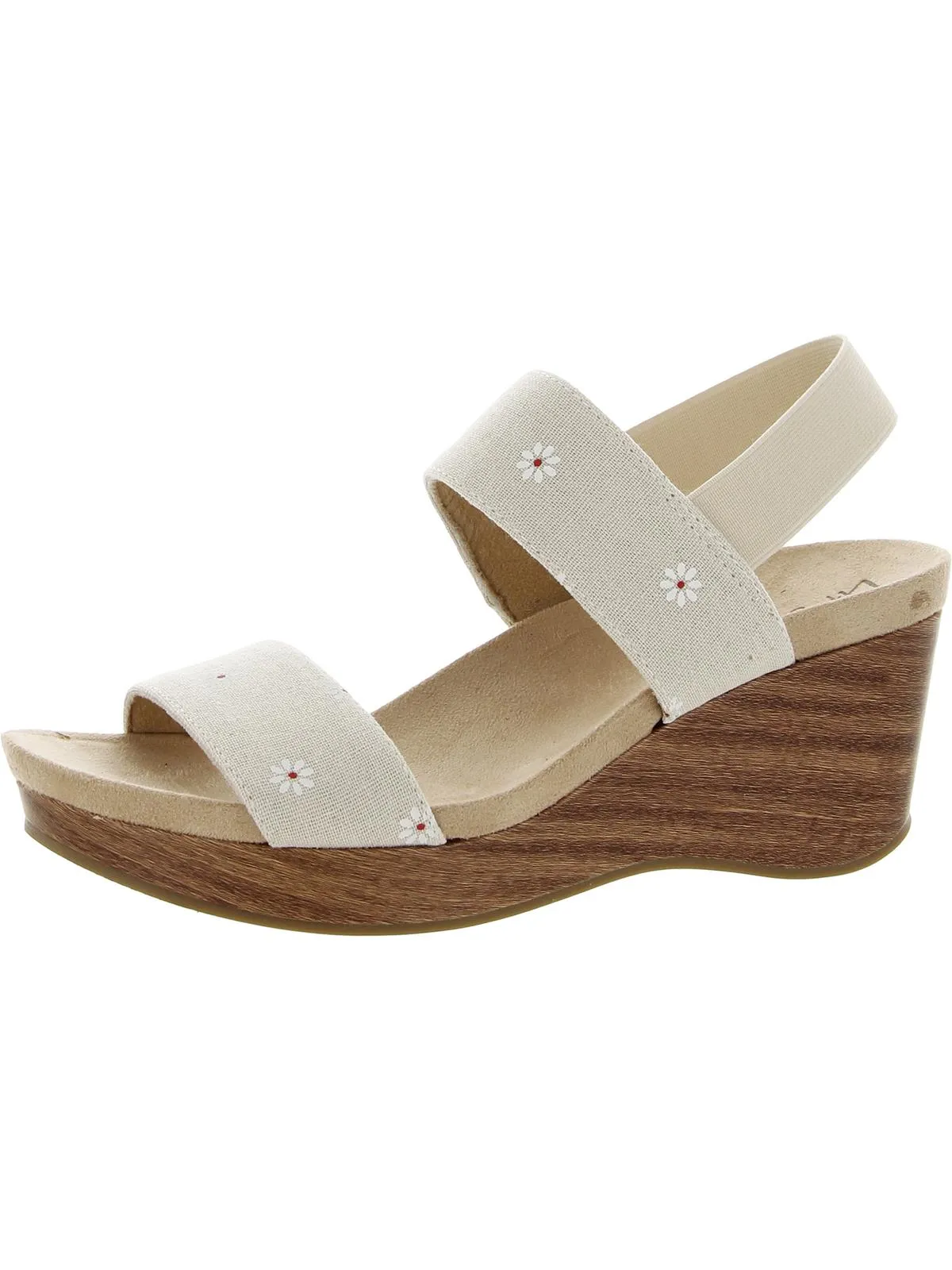 Delta Womens Solid Ankle Strap Wedge Sandals