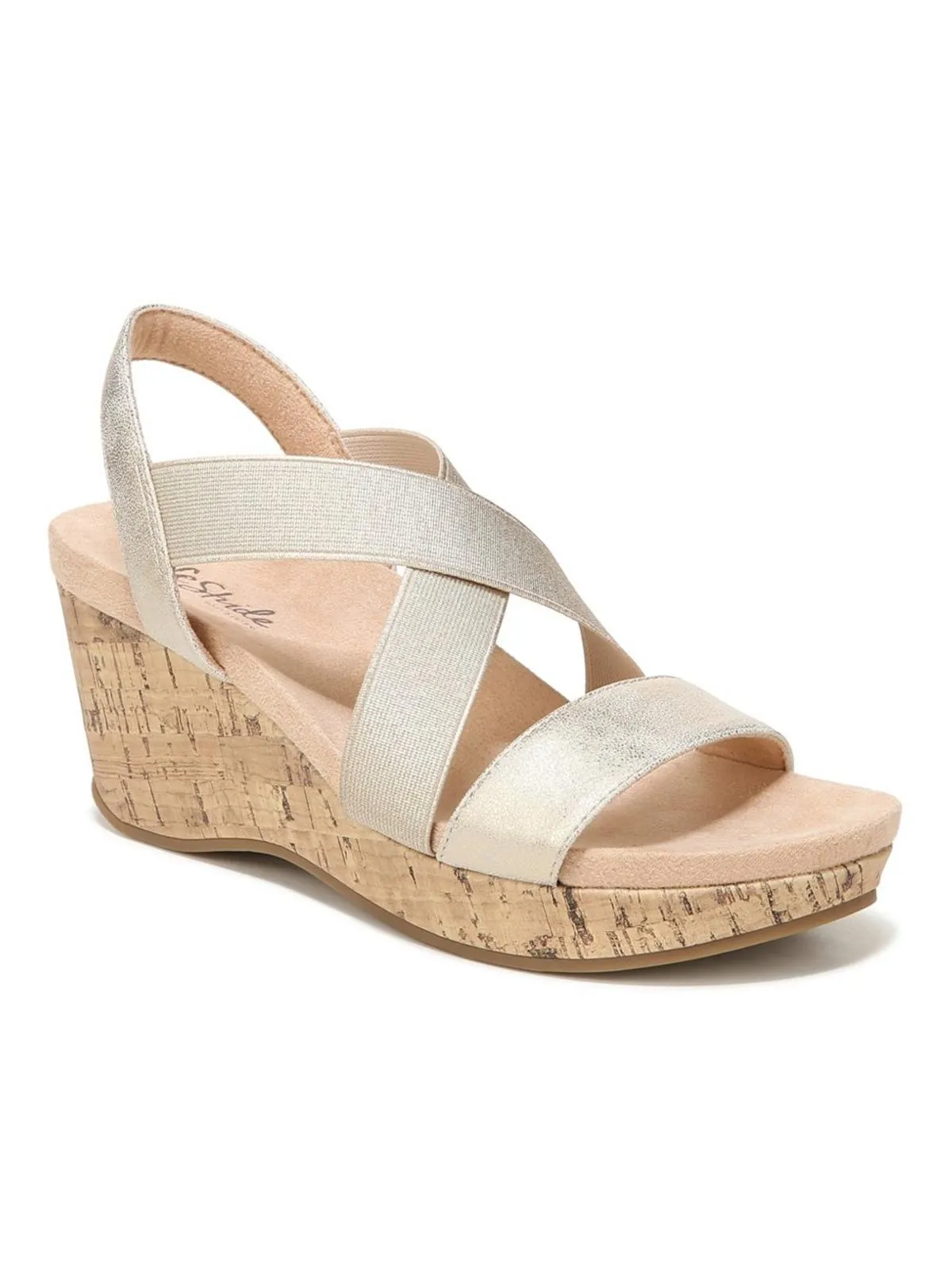 Delta Womens Solid Ankle Strap Wedge Sandals