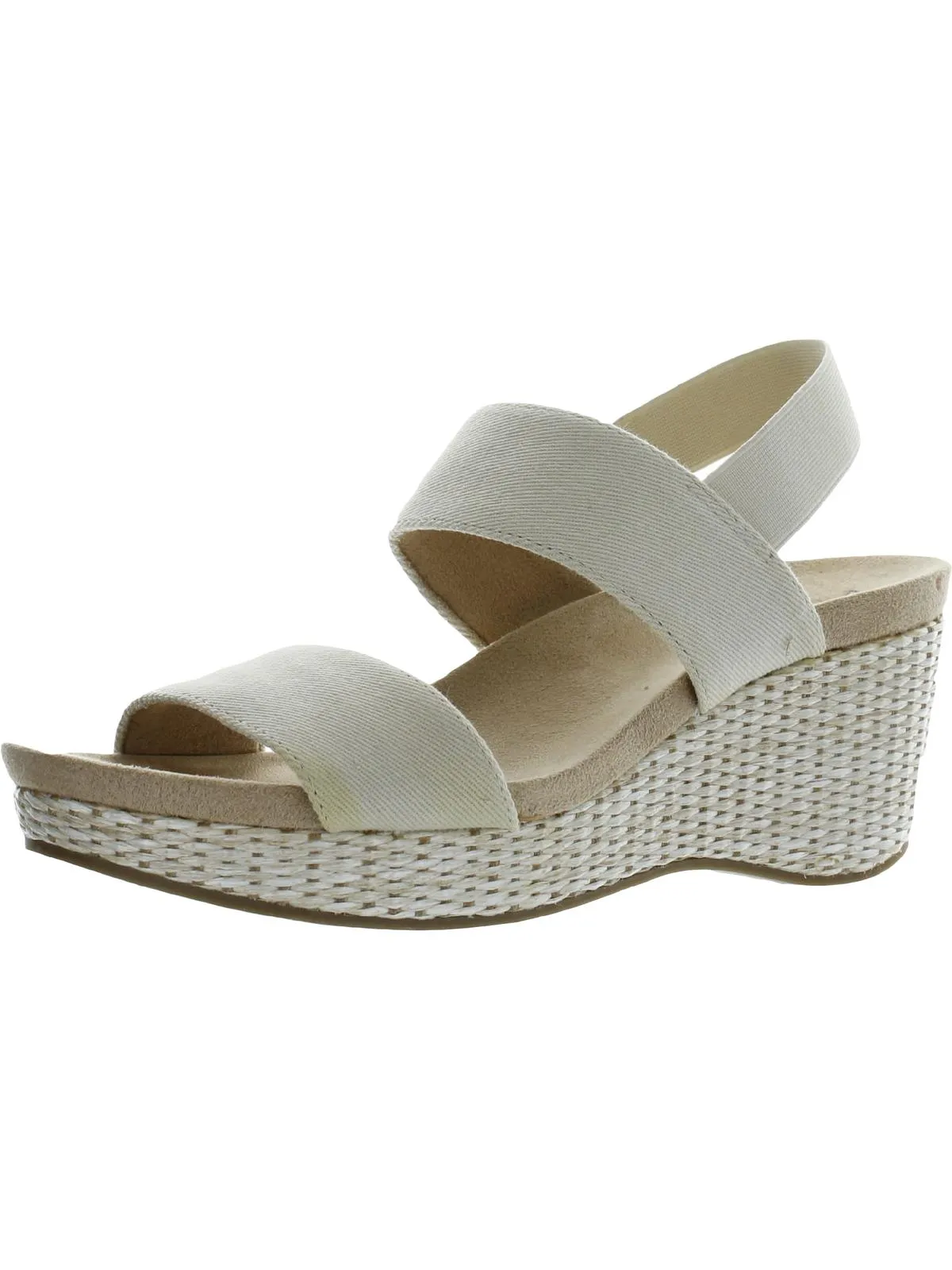Delta Womens Solid Ankle Strap Wedge Sandals