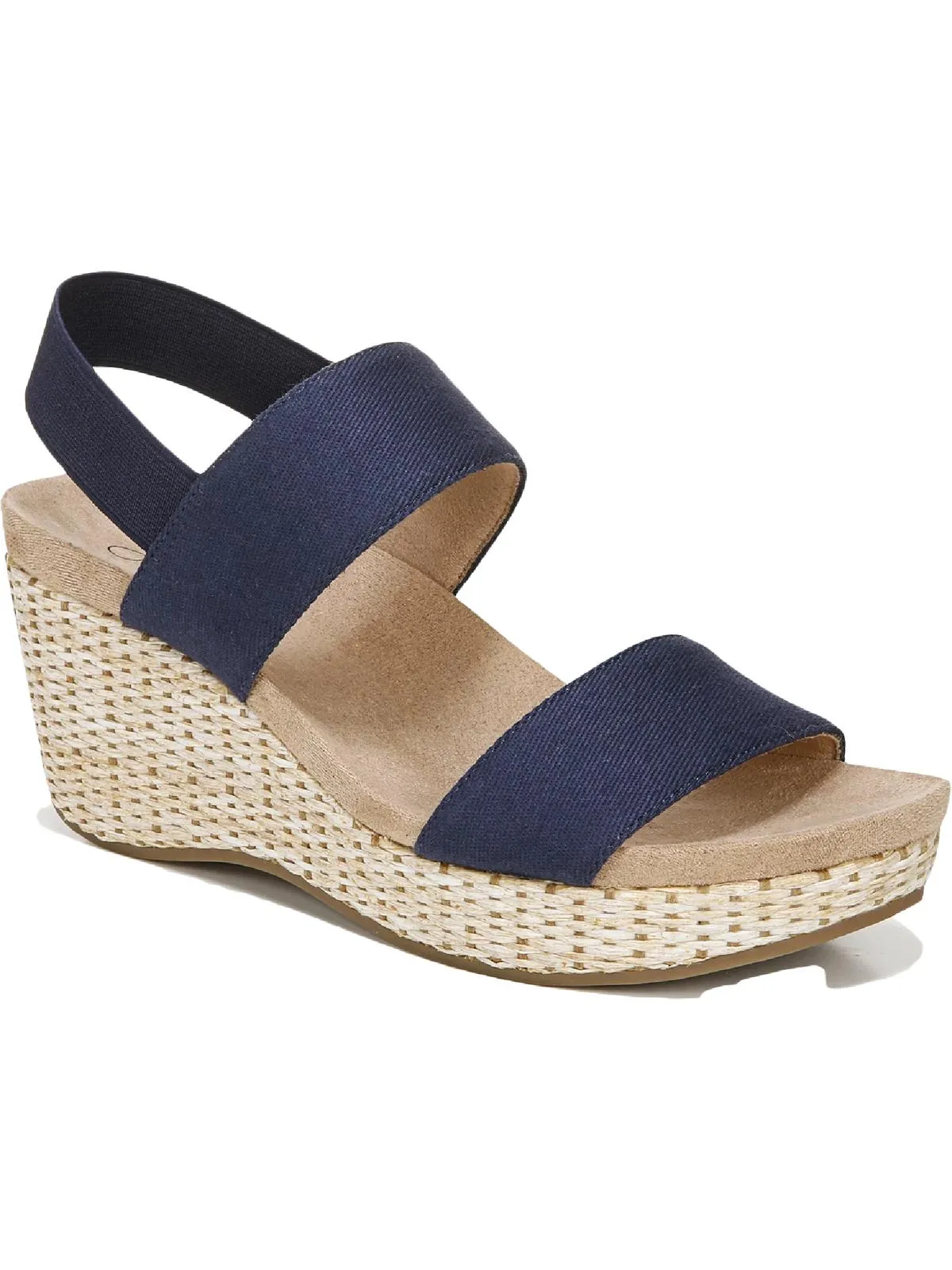 Delta Womens Solid Ankle Strap Wedge Sandals