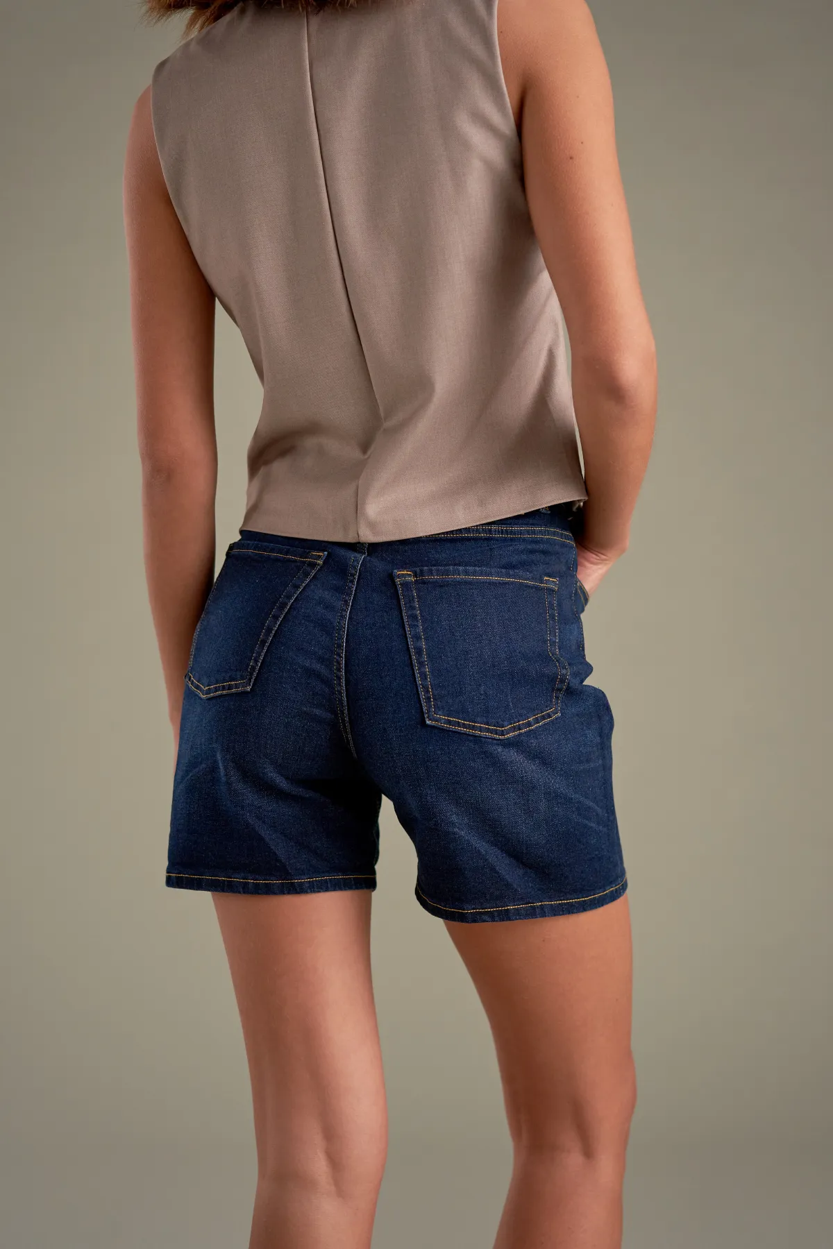 Denim Shorts - Dark Blue Denim