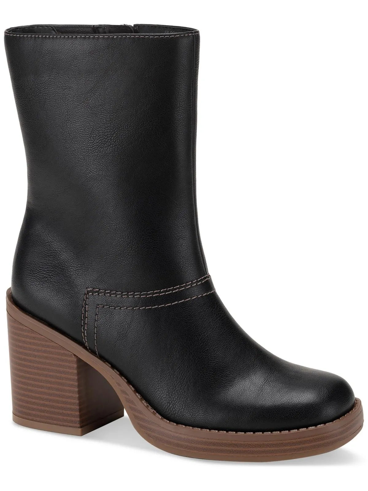 Denverr Womens Faux Leather Embossed Booties